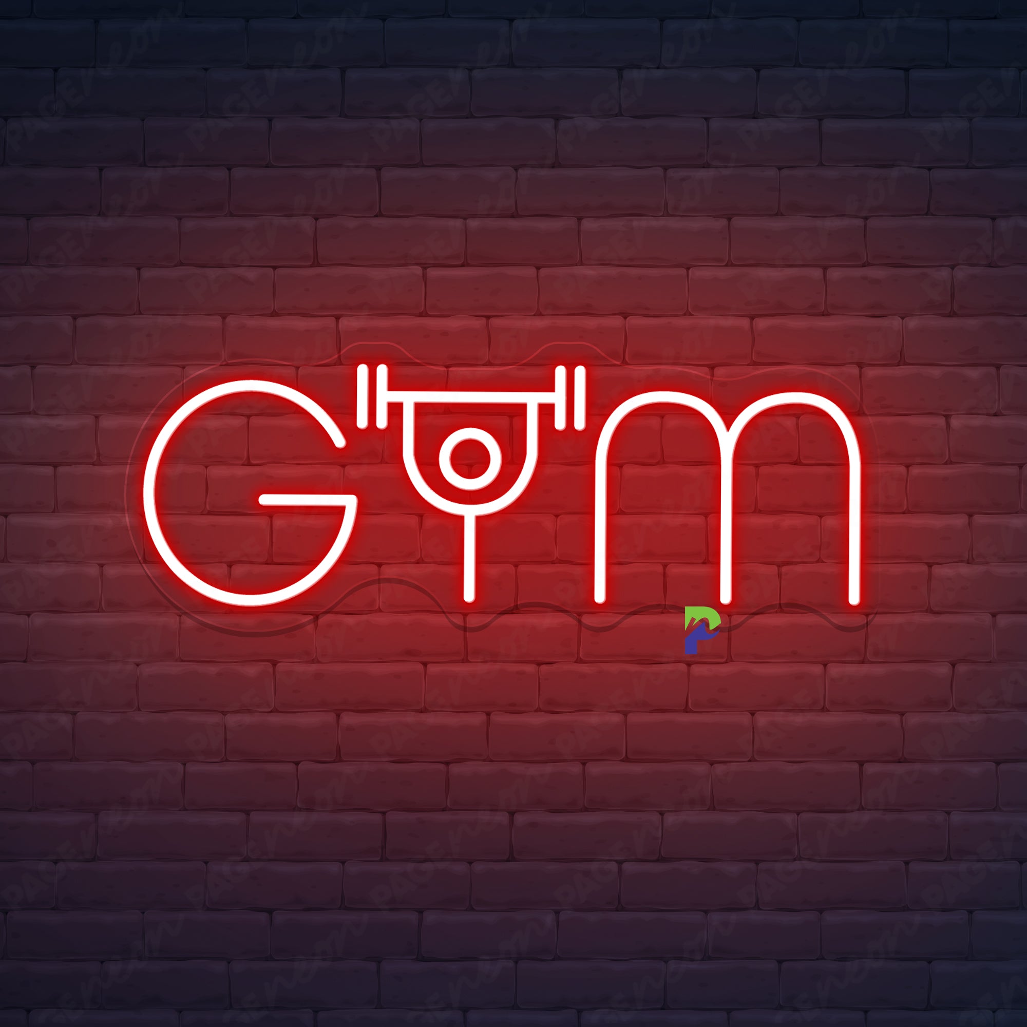 Gym Neon Sign Fitness Big Led Light