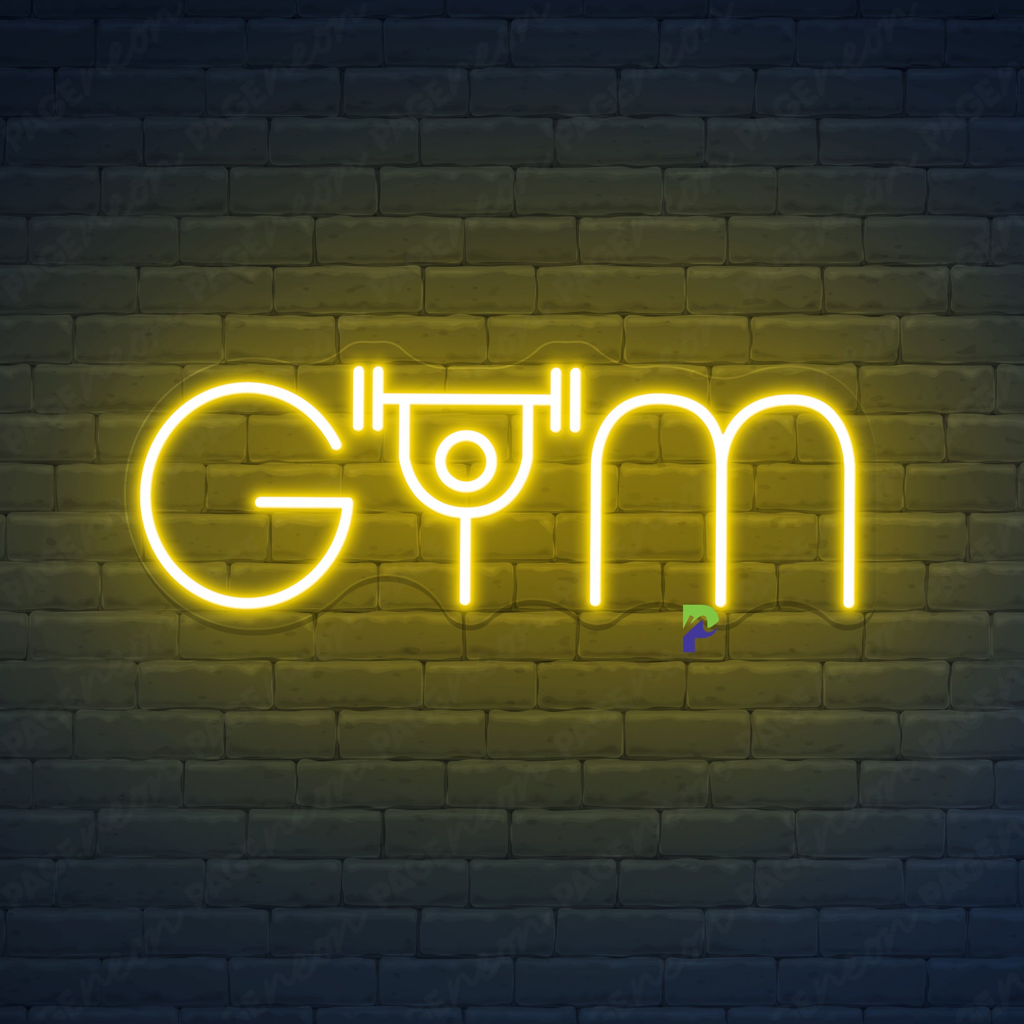 Gym Neon Sign Fitness Big Led Light