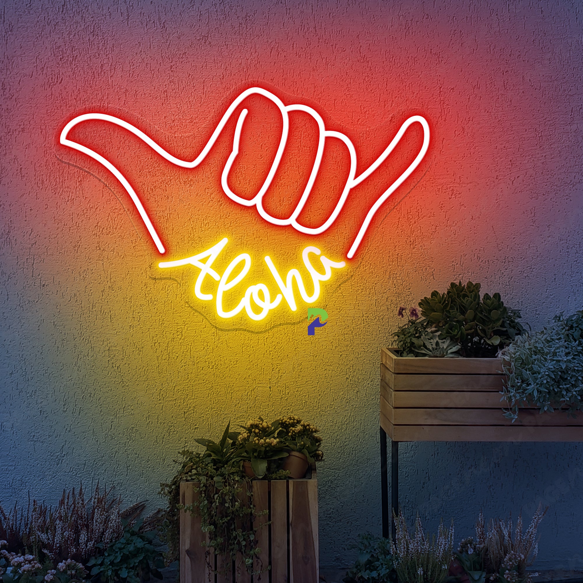 Hang Loose Neon Sign Aloha Hand Led Light