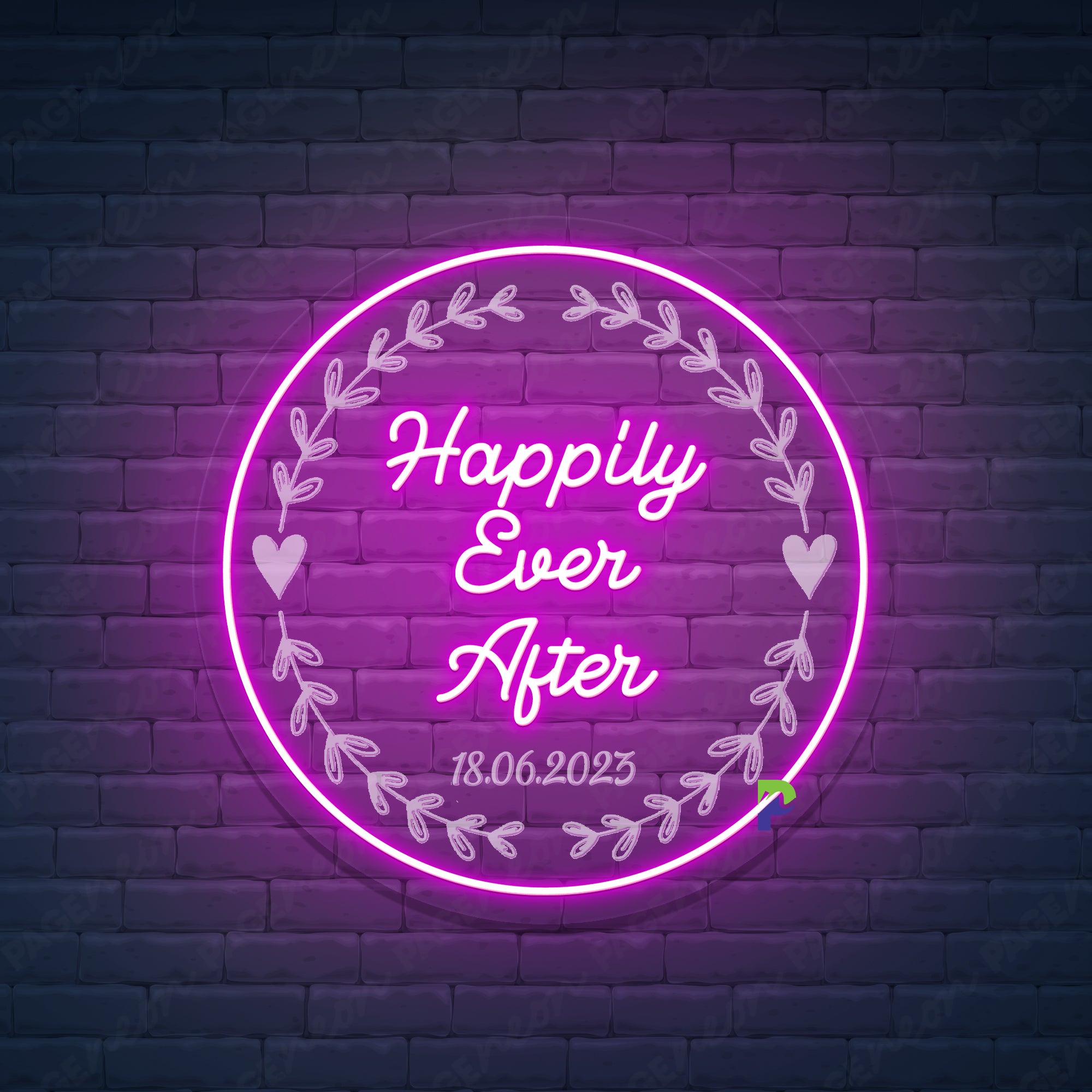 Happily Ever After Neon Sign Custom Wedding Led Light