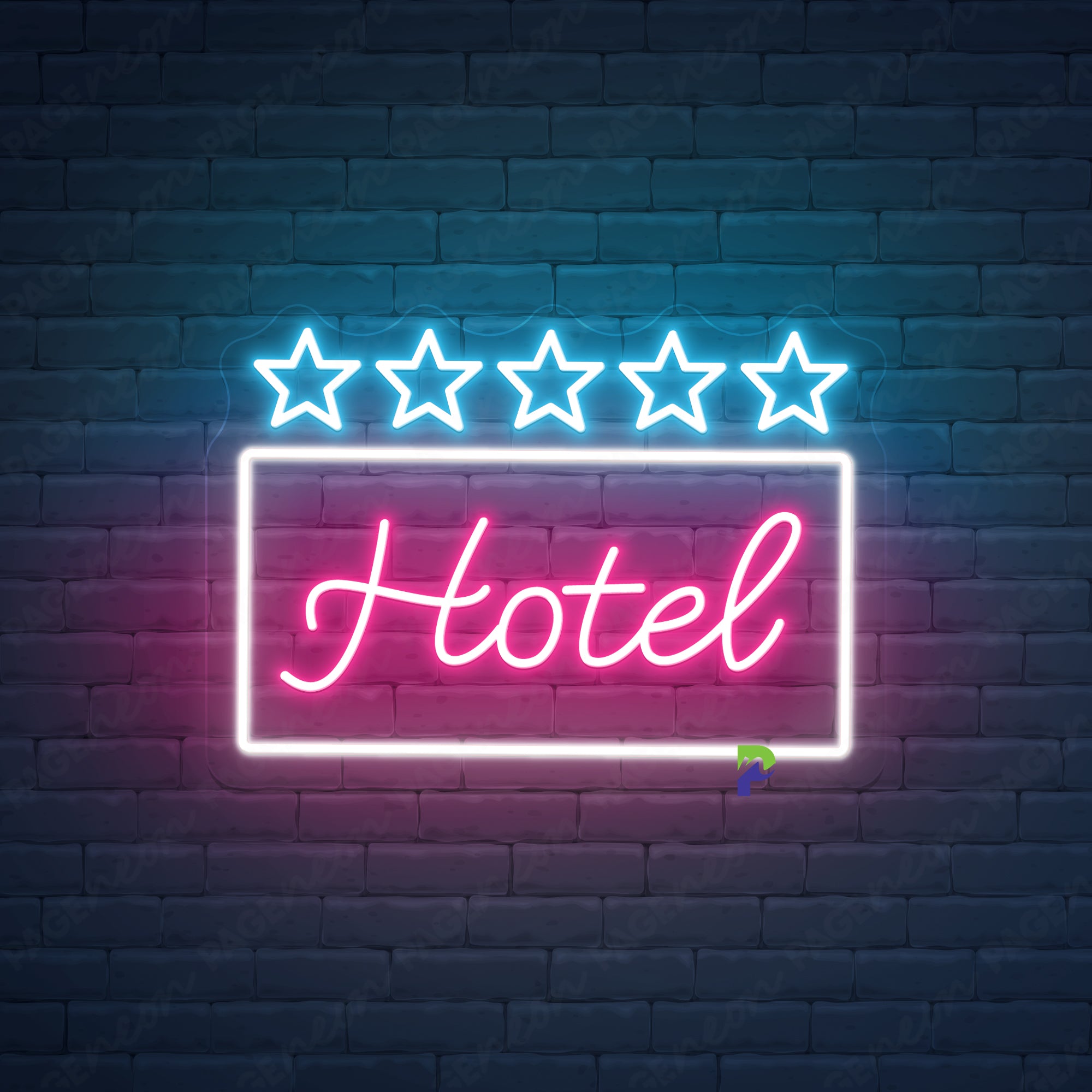 Hotel Neon Sign Custom Star Led Light