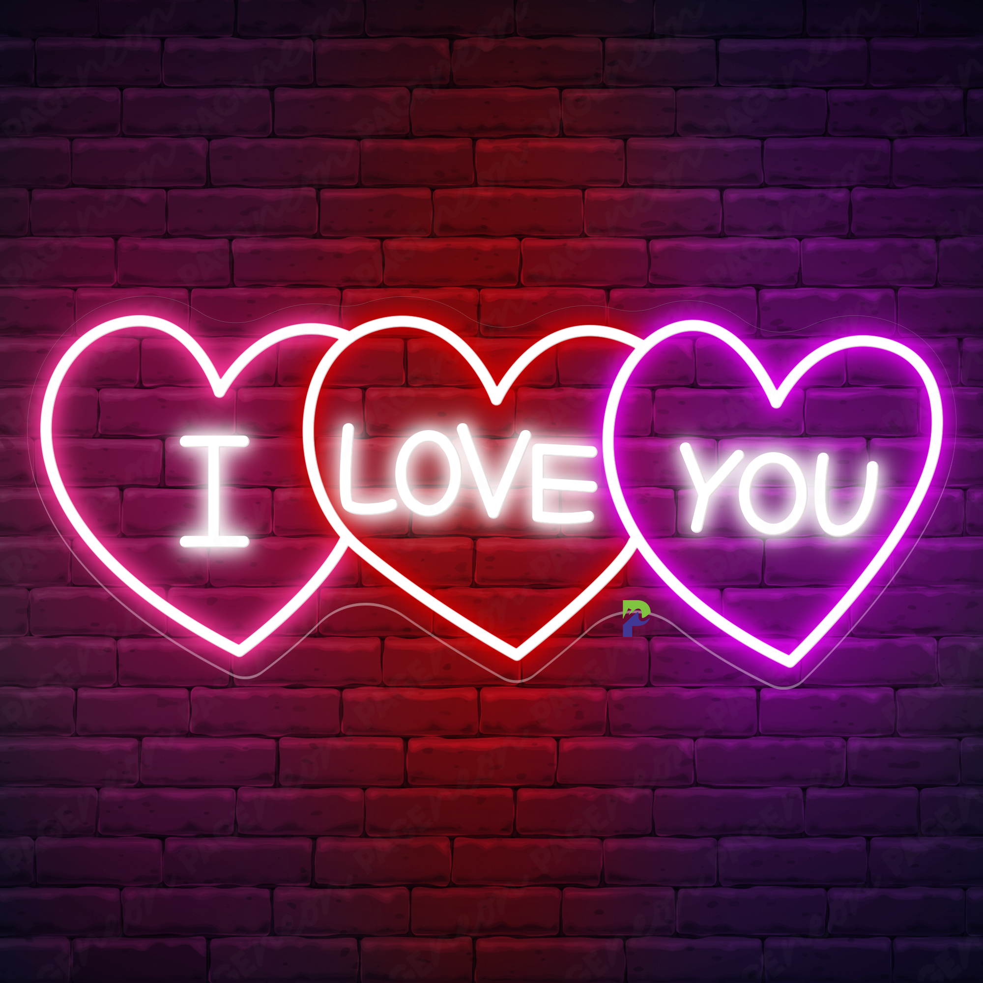 I Love You Neon Sign Wedding Led Light