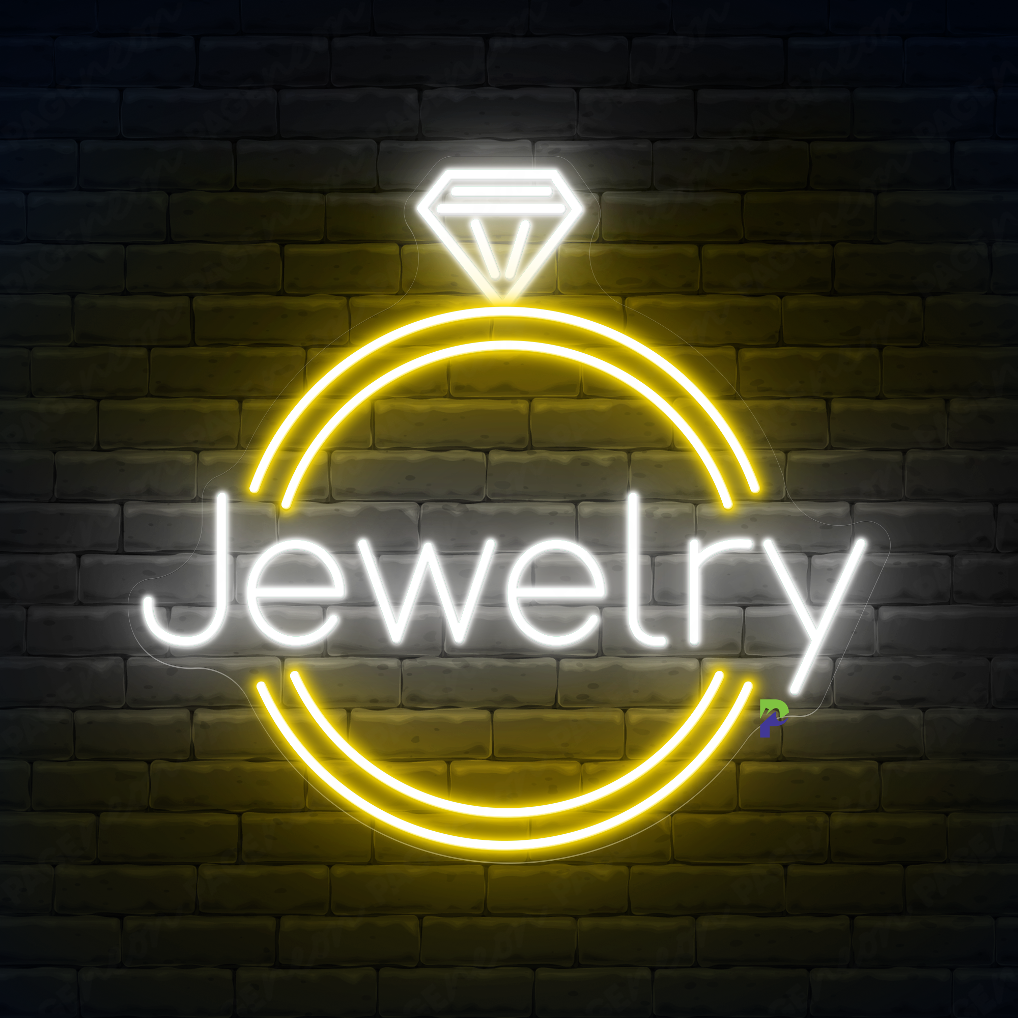 Jewelry Neon Signs Diamond Led Light