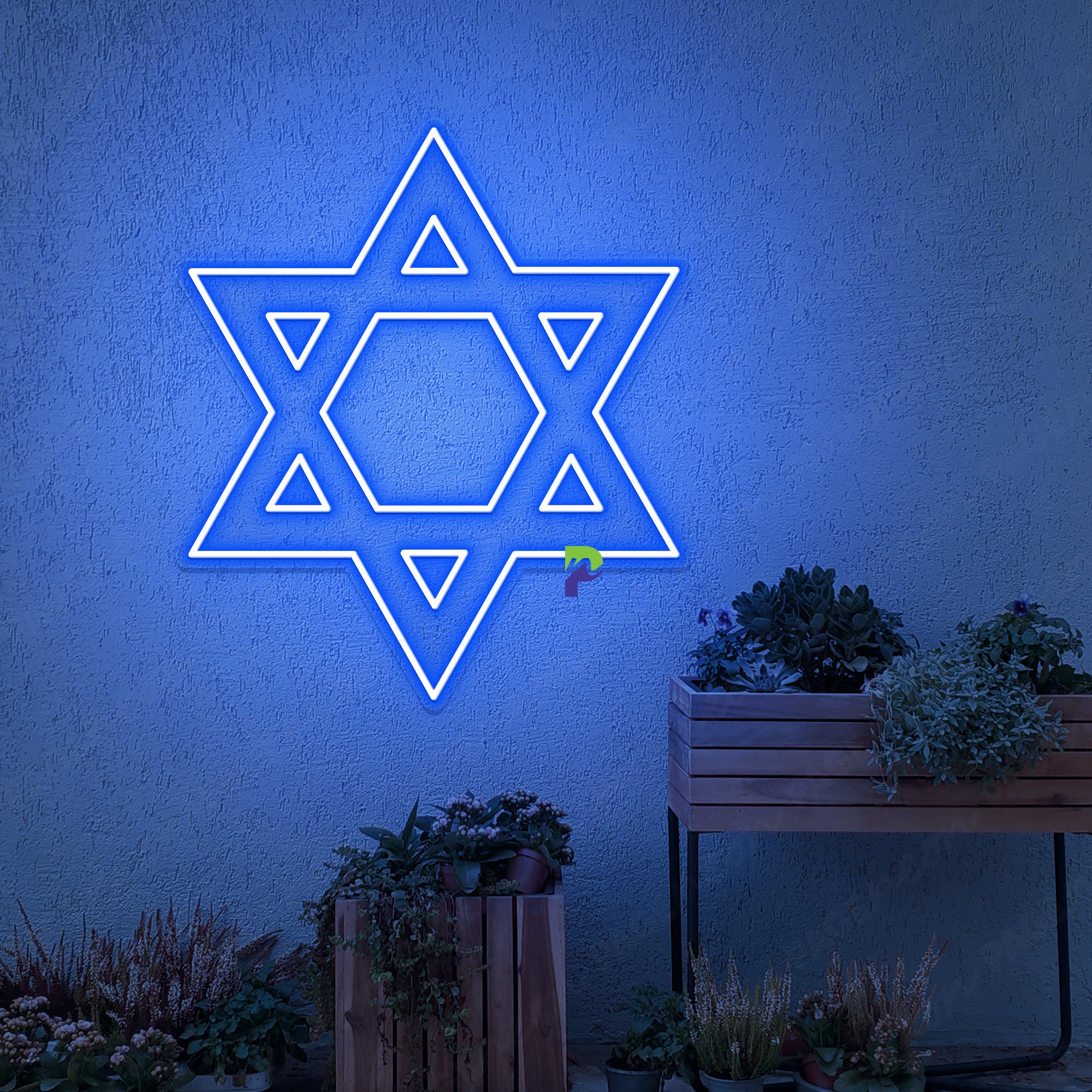 Jewish Neon Sign Religion Symbol Led Light