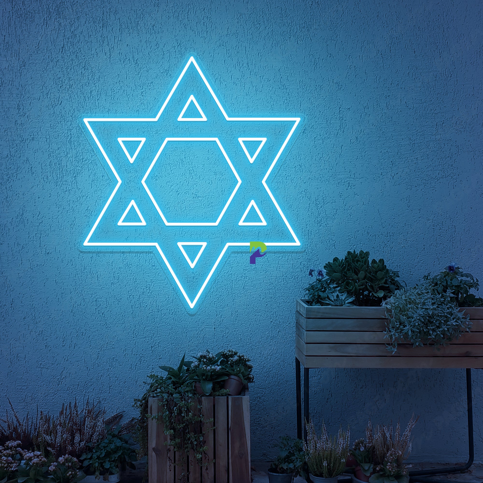 Jewish Neon Sign Religion Symbol Led Light