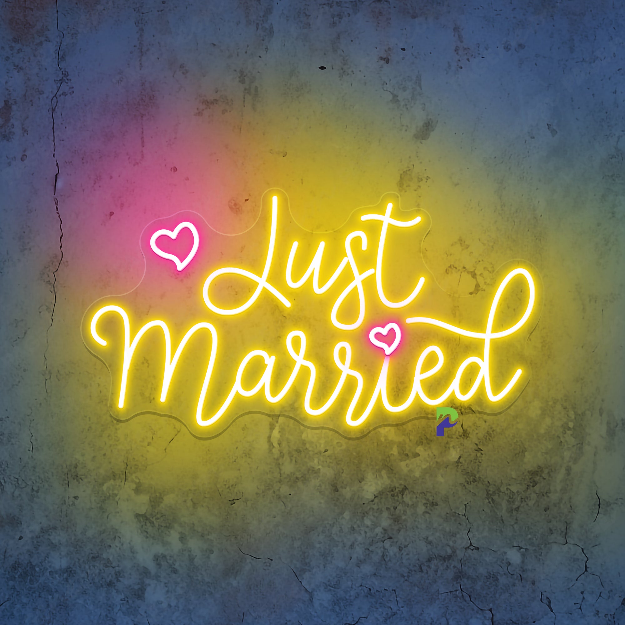 Just Married Neon Sign Lovely Wedding Led Light