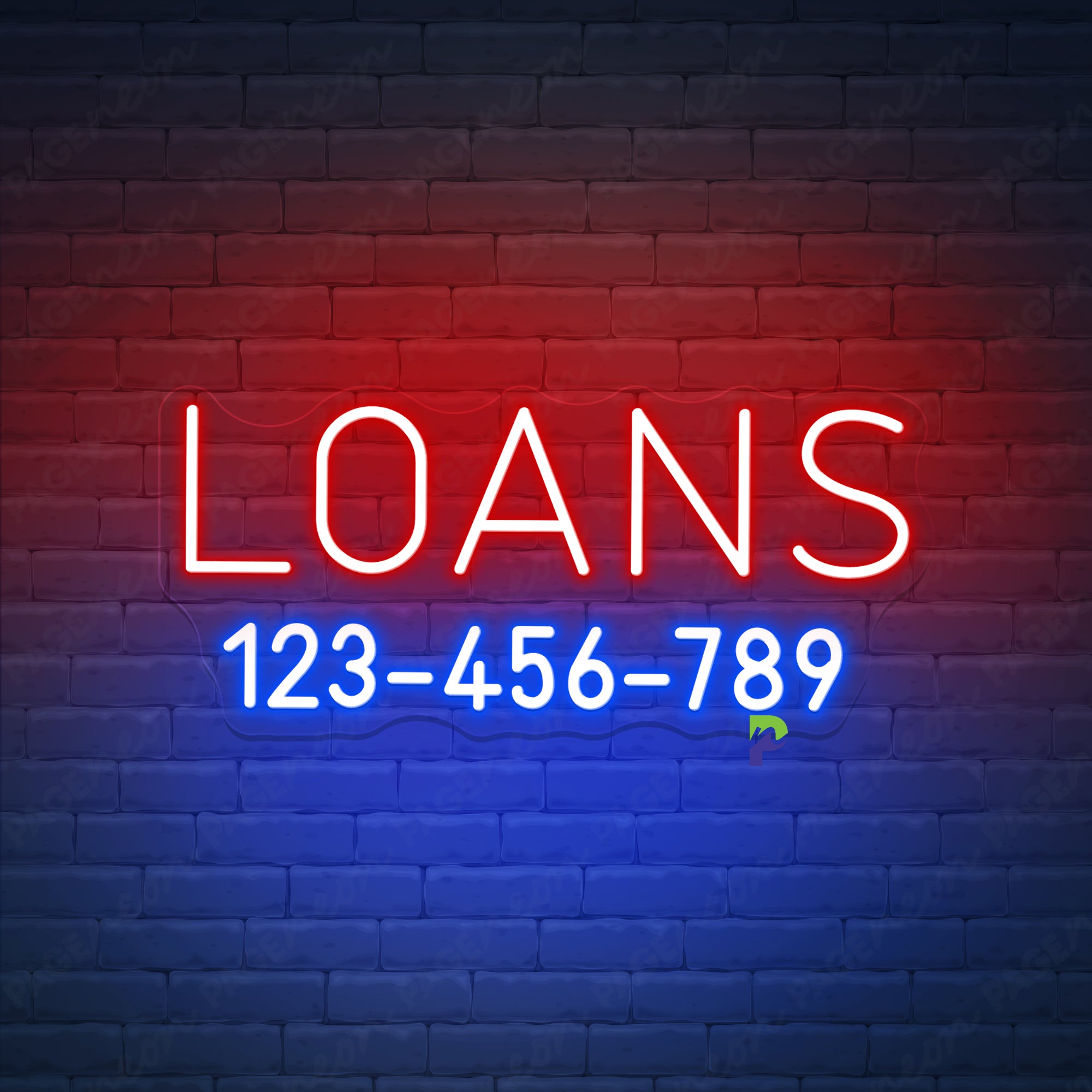 Loans Neon Sign Custom Business Led Light