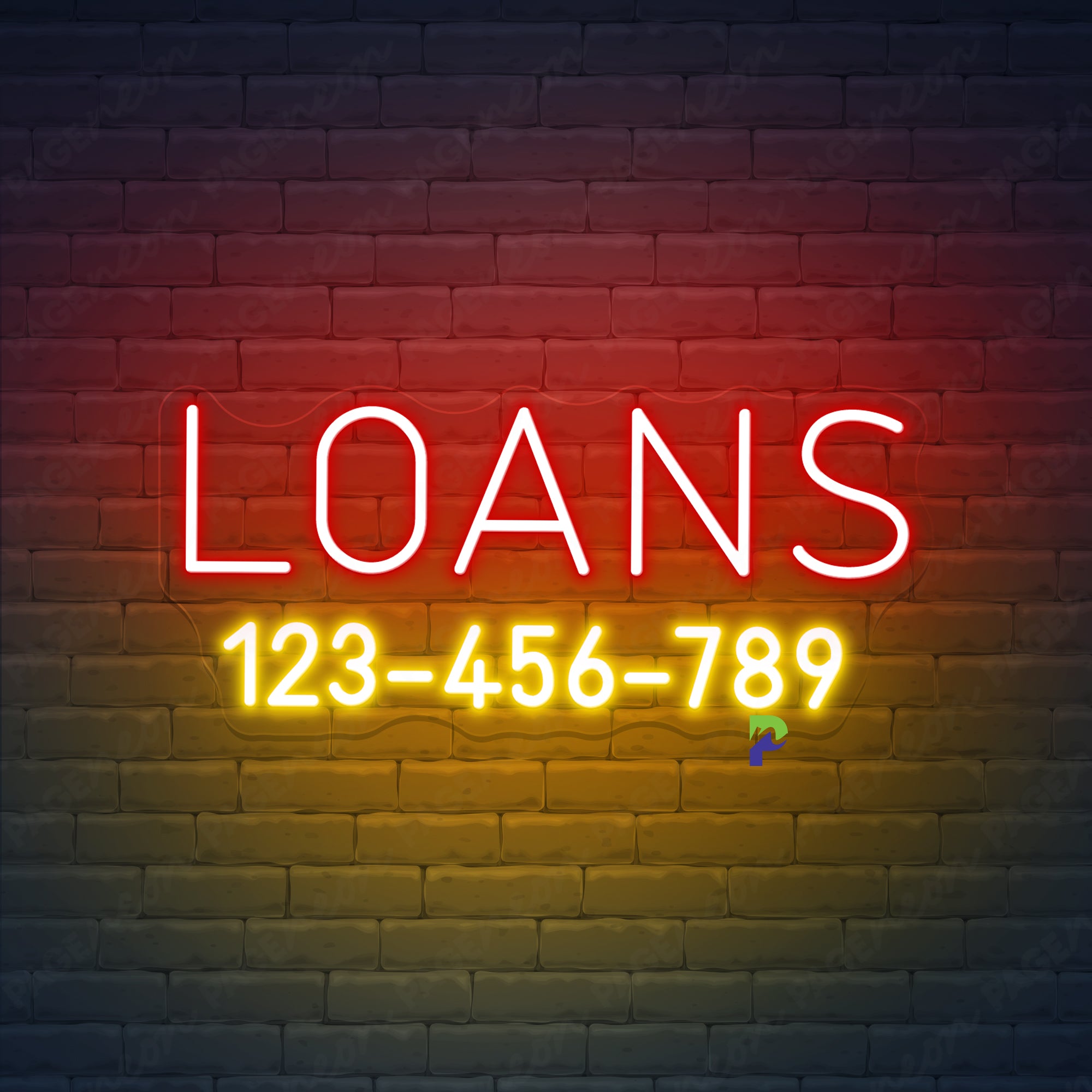 Loans Neon Sign Custom Business Led Light
