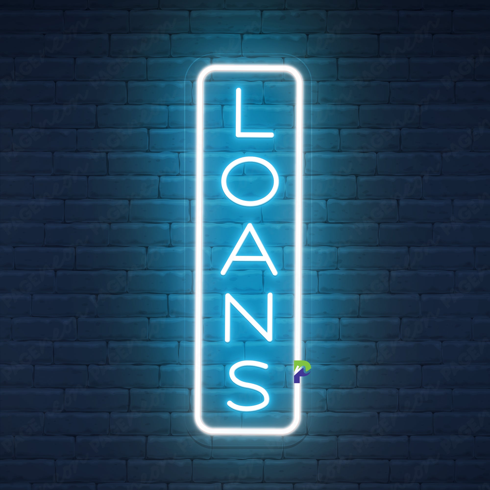 Loans Neon Sign Vertical Led Light