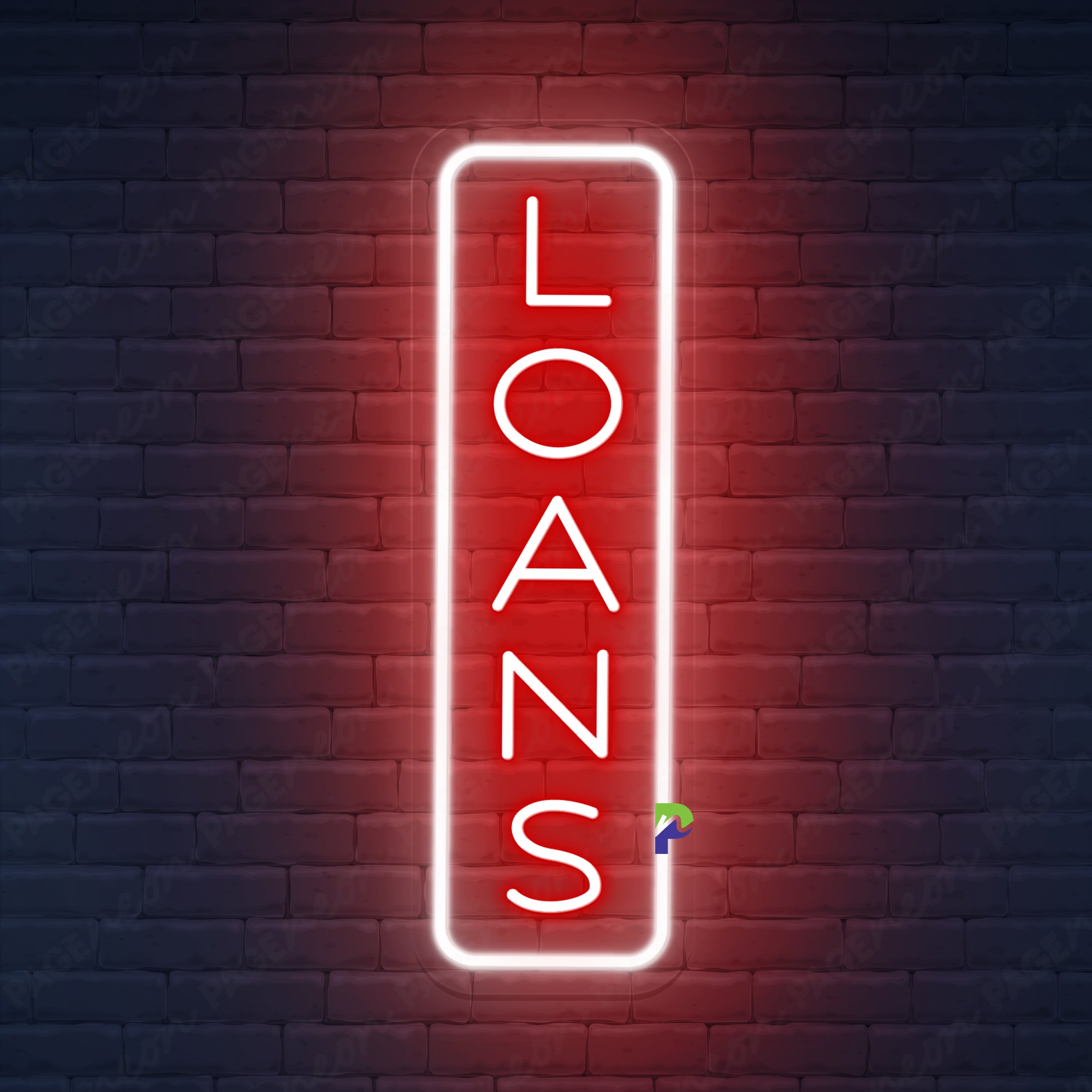 Loans Neon Sign Vertical Led Light