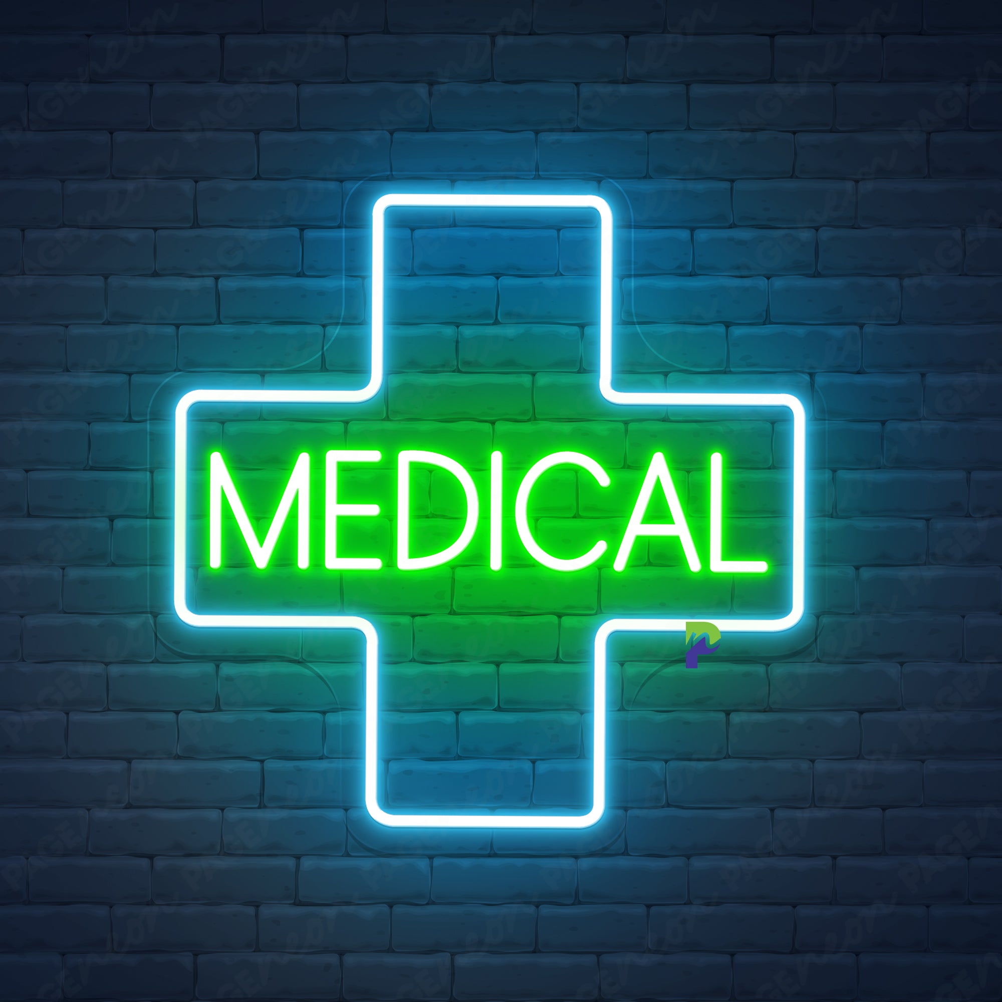 Medical Neon Sign Cross Led Light