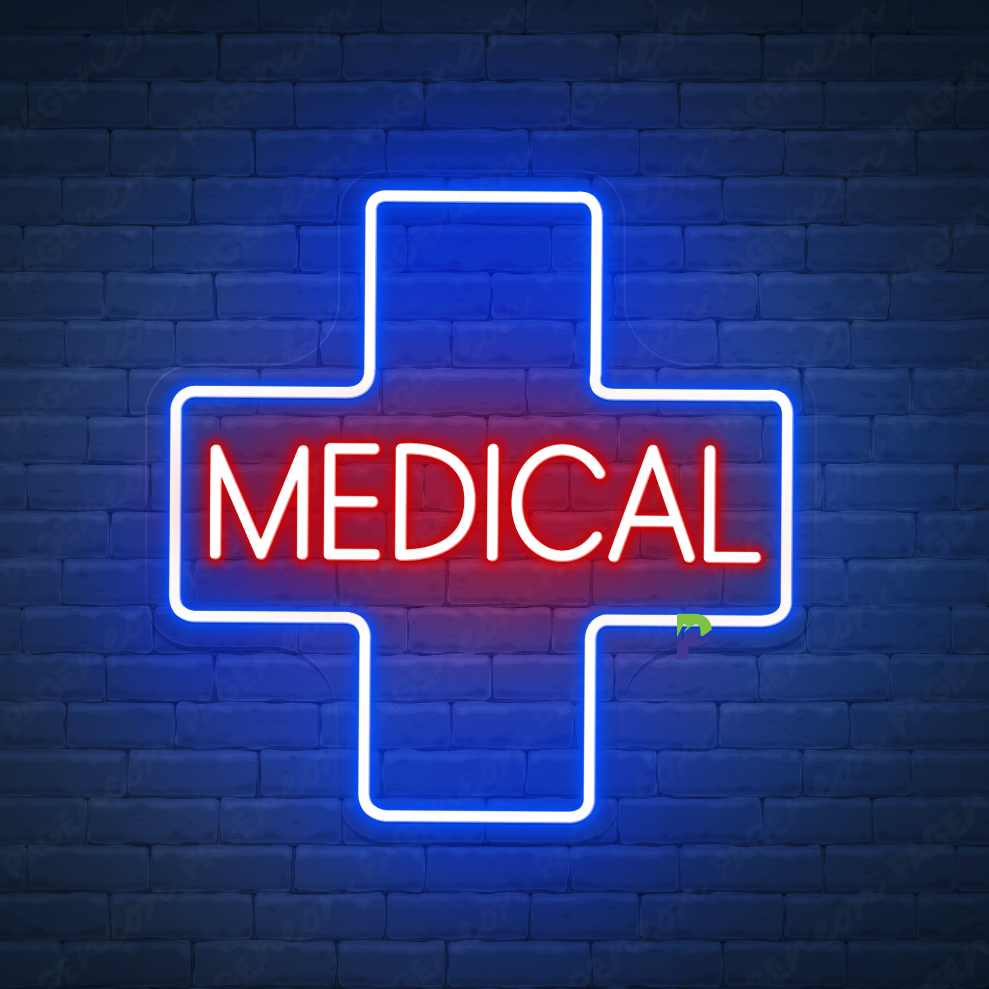 Medical Neon Sign Cross Led Light
