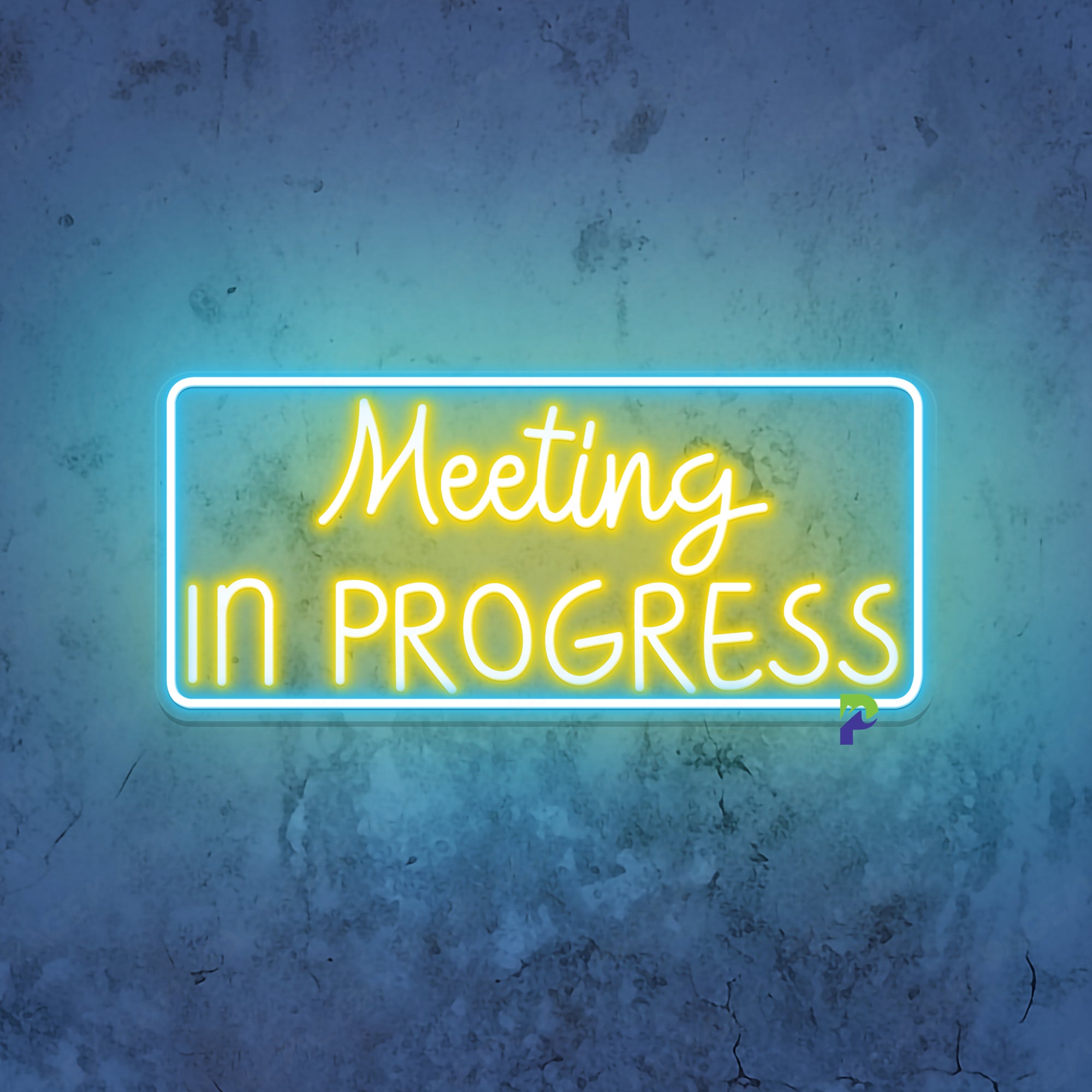 Meeting In Progress Neon Sign Friendly Notice Led Light