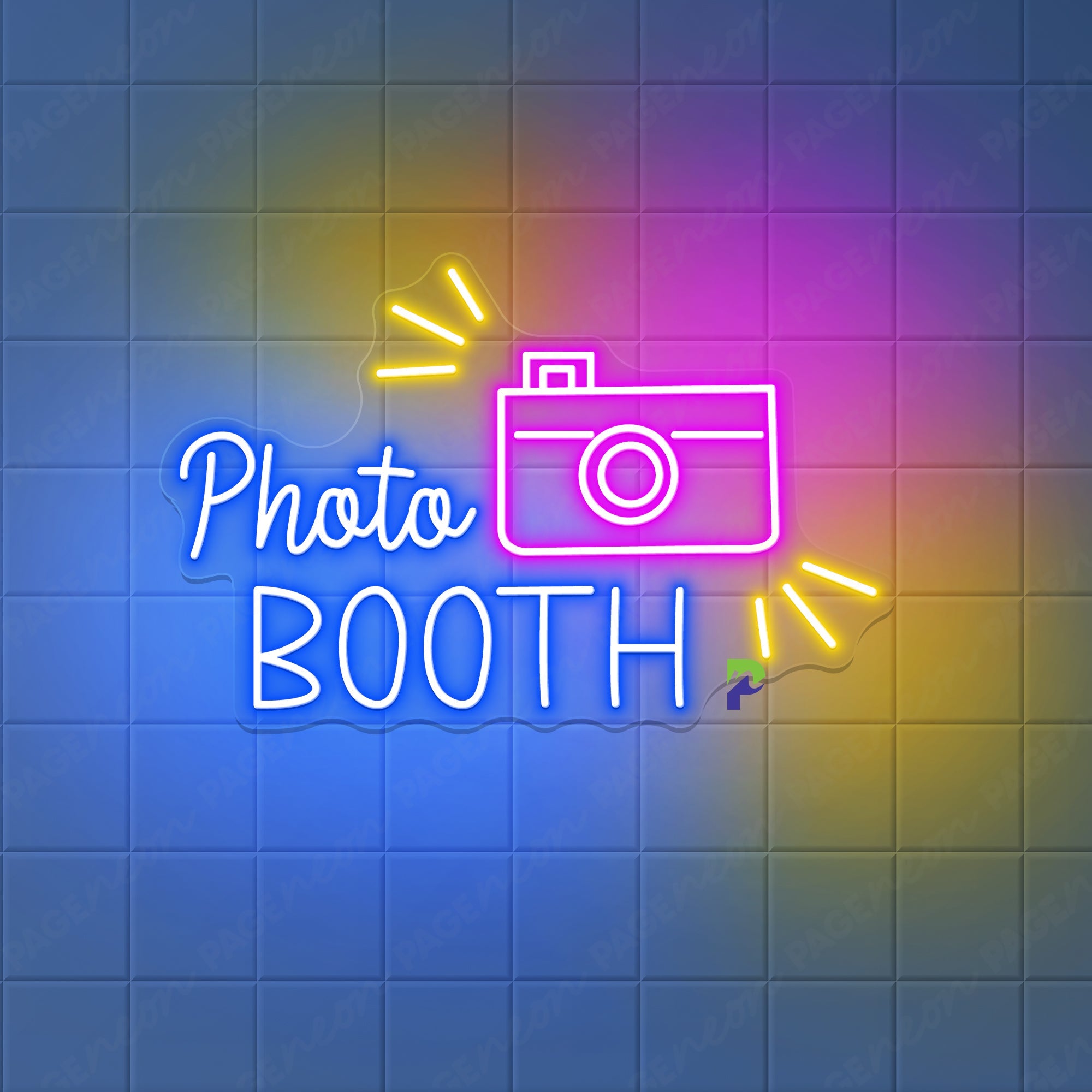 Neon Photobooth Sign Lovely Camera Led Light