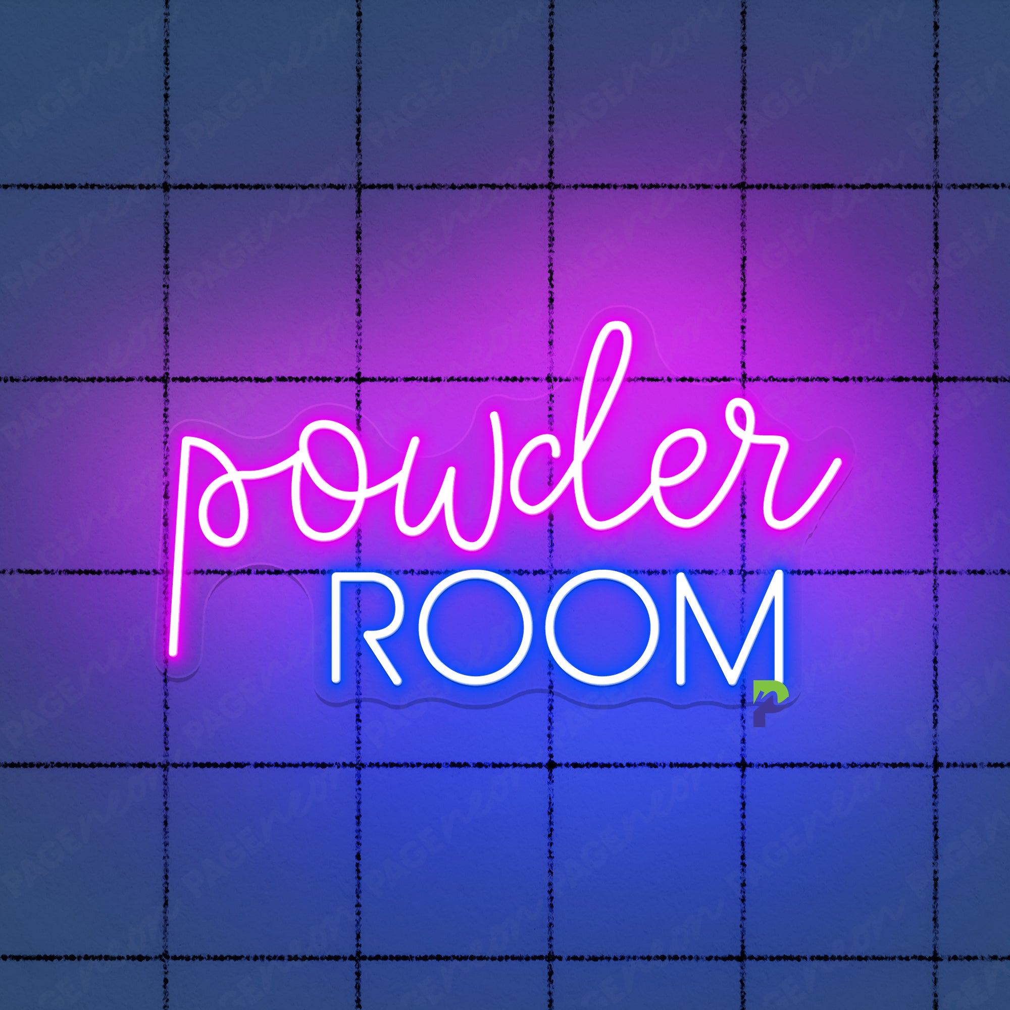Neon Powder Room Sign Washing Room Led Light