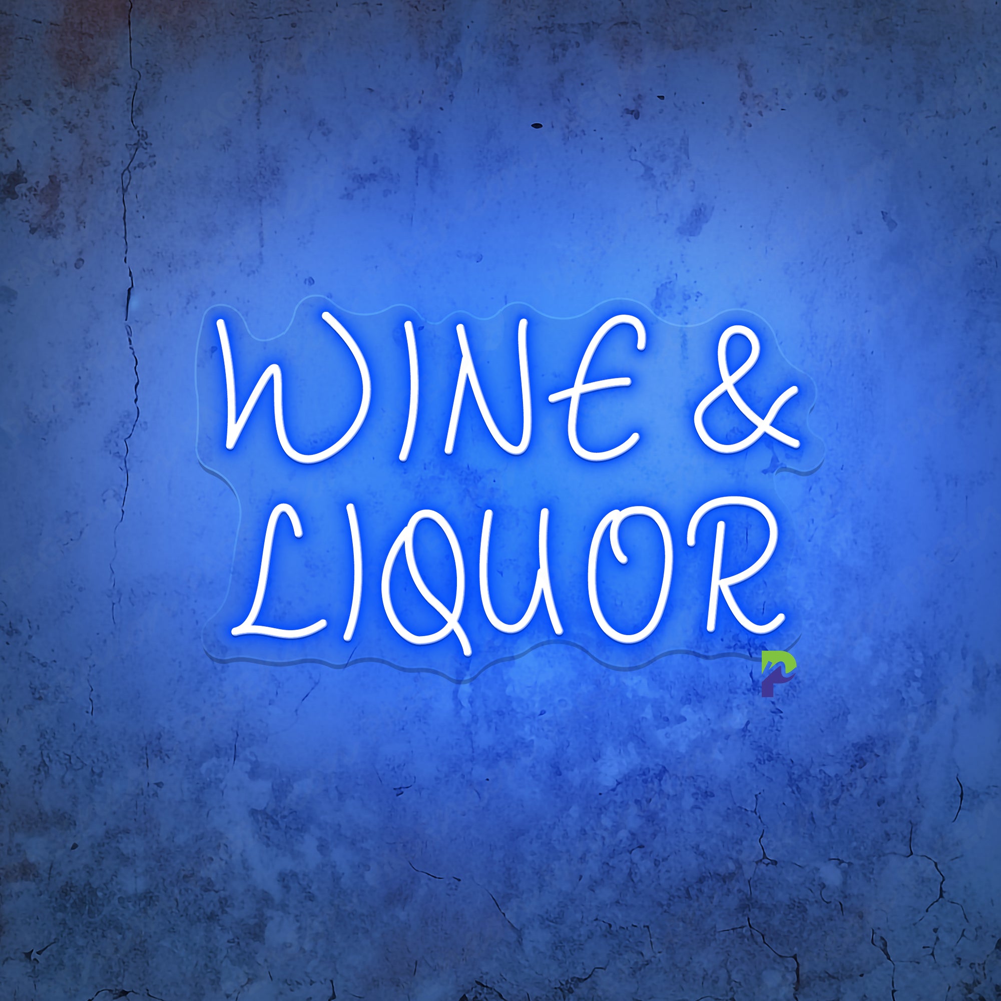 Neon Sign Liquor And Wine Simple Word Led Light For Bar