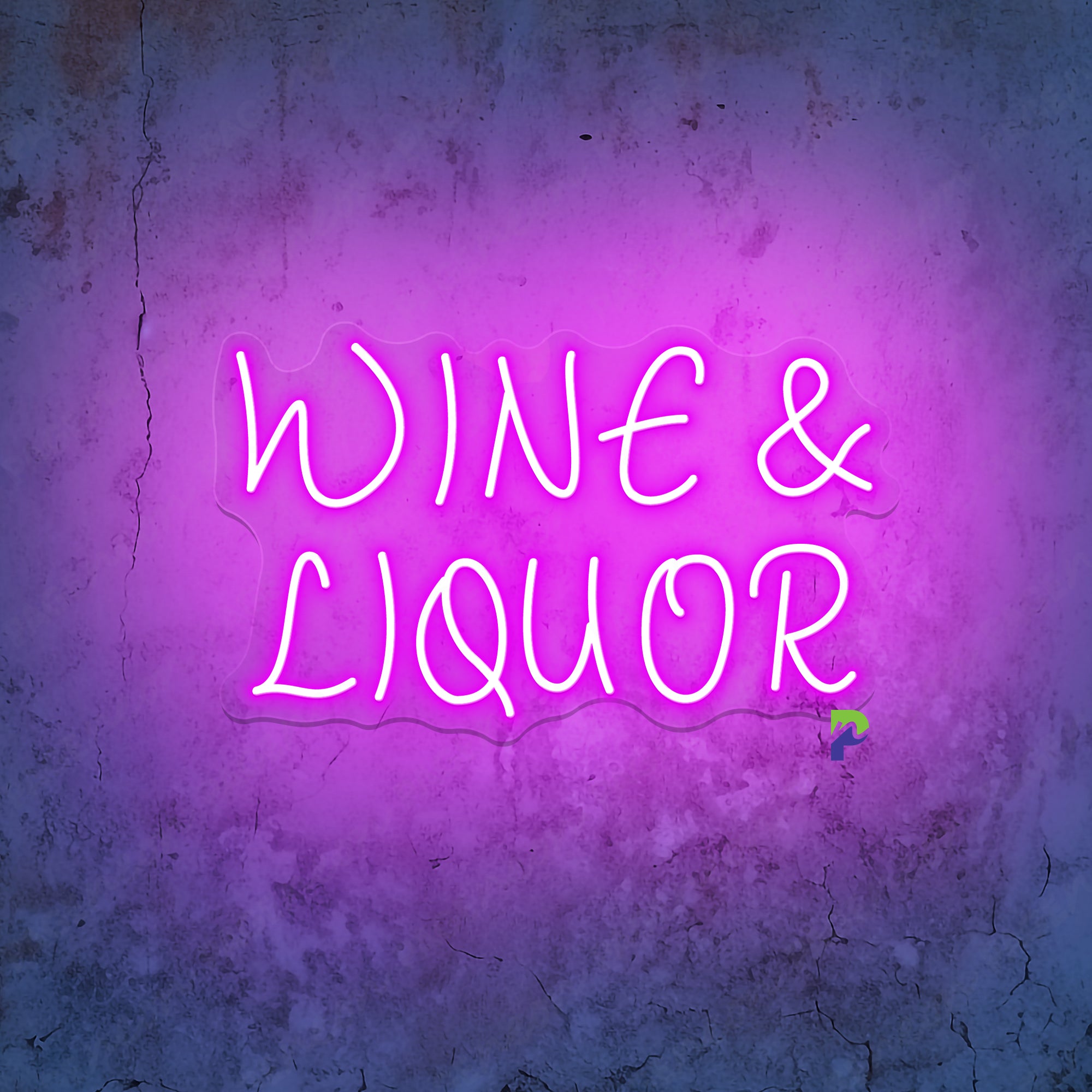 Neon Sign Liquor And Wine Simple Word Led Light For Bar