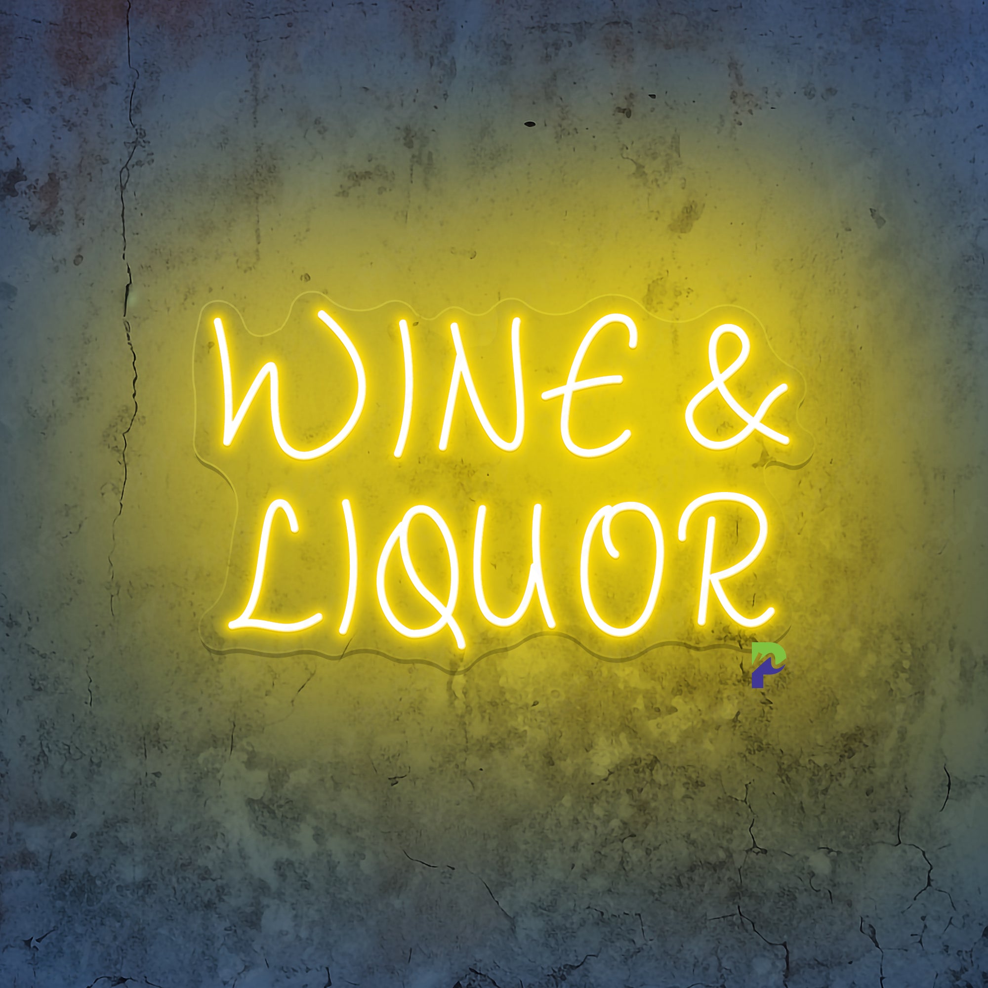 Neon Sign Liquor And Wine Simple Word Led Light For Bar