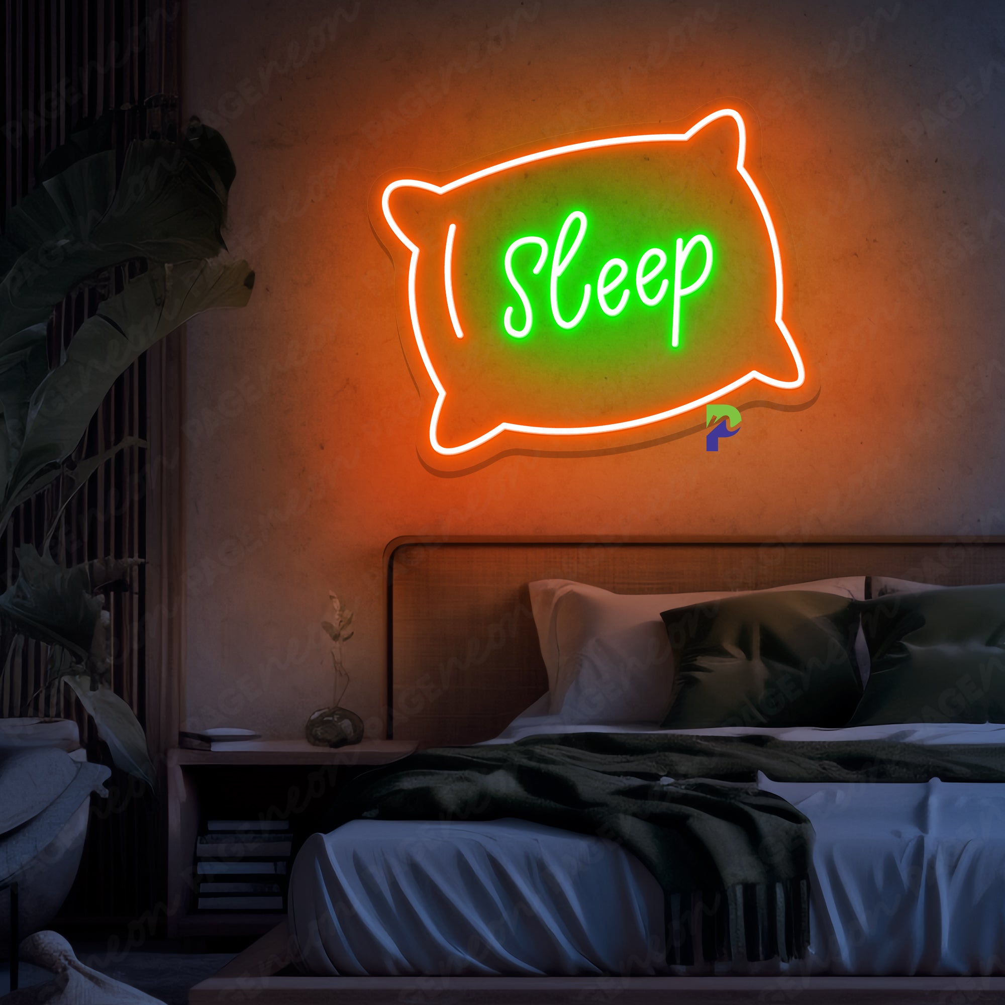 Neon Sign Pillows Outline Sign Led Light For Bedroom