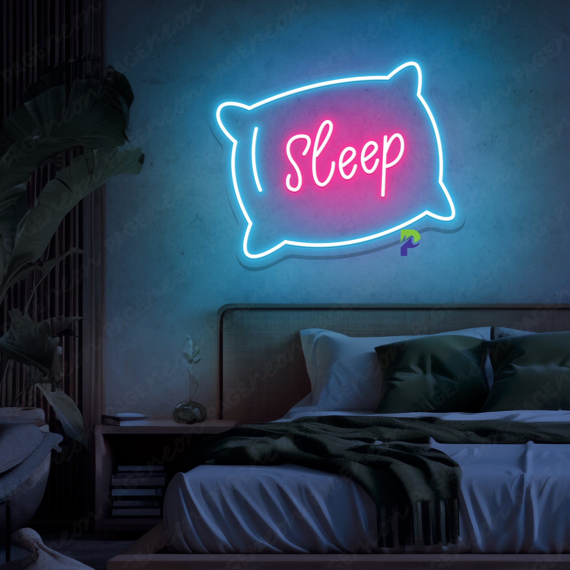 Neon Sign Pillows Outline Sign Led Light For Bedroom