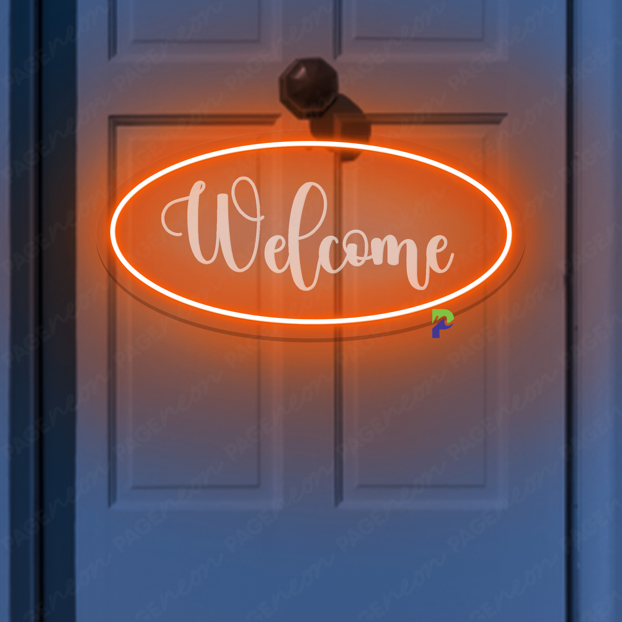 Neon Sign Welcome Engraving Open Led Light