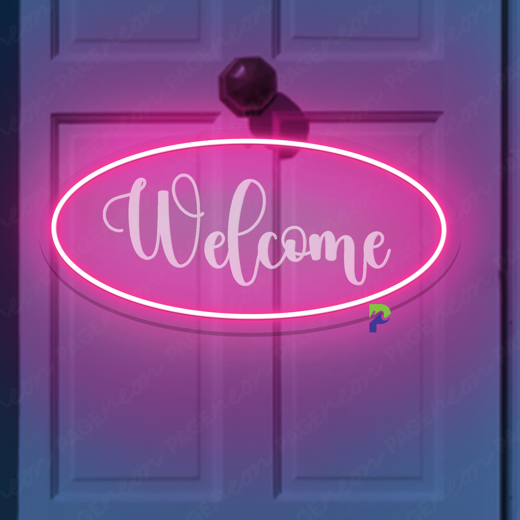 Neon Sign Welcome Engraving Open Led Light