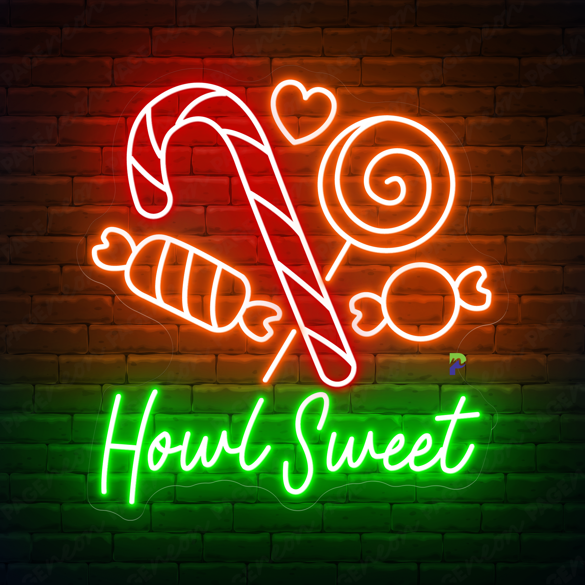 Neon Sweets Sign Custom Name Led Light