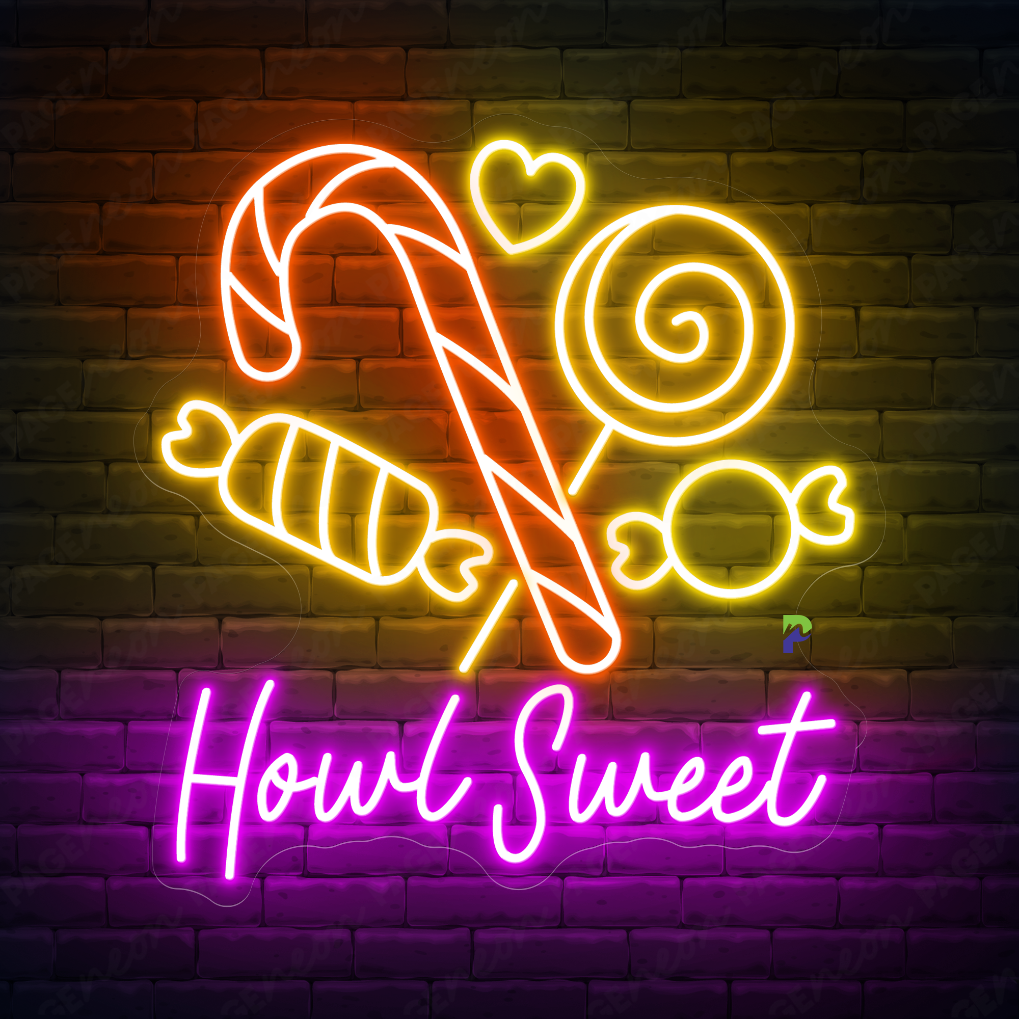Neon Sweets Sign Custom Name Led Light