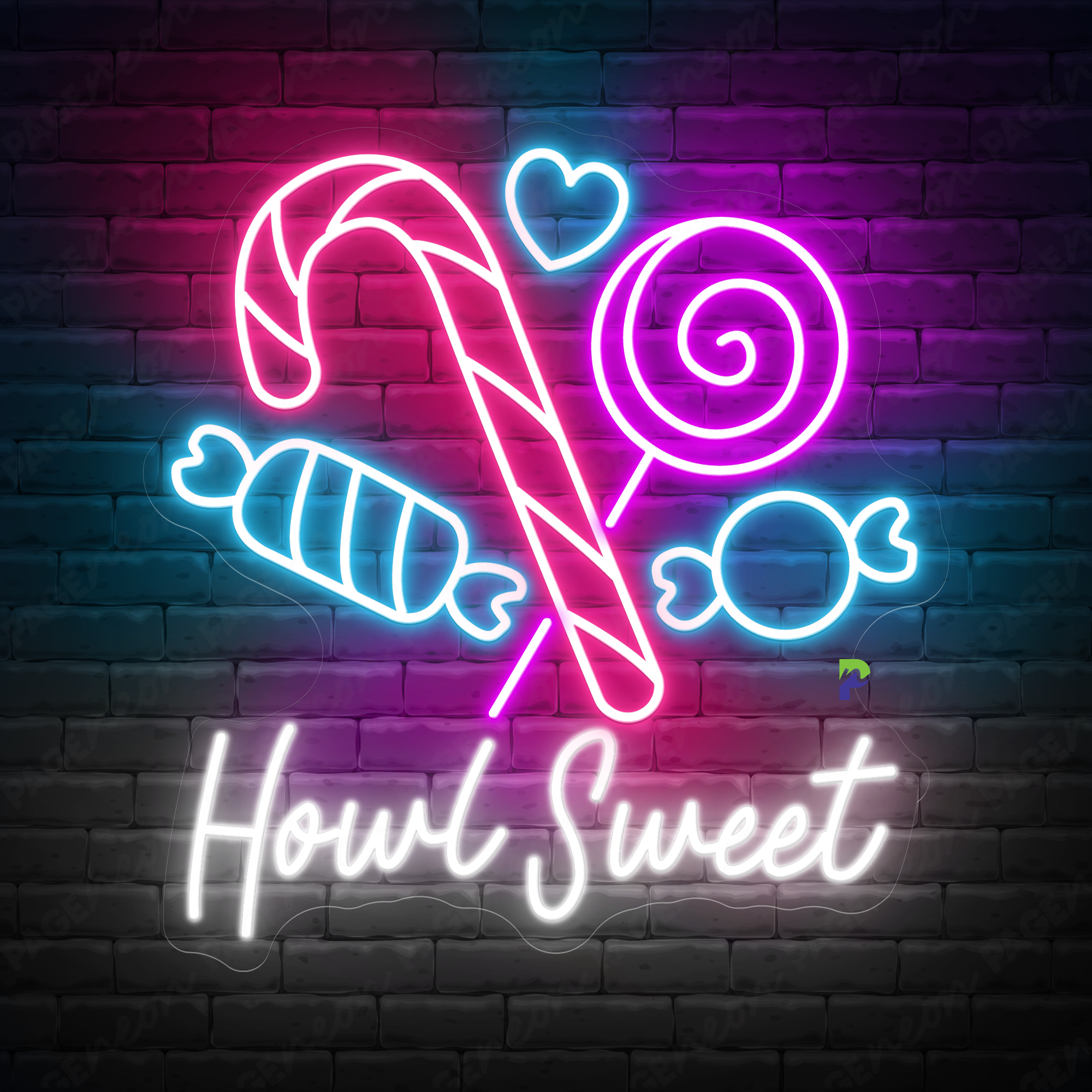 Neon Sweets Sign Custom Name Led Light