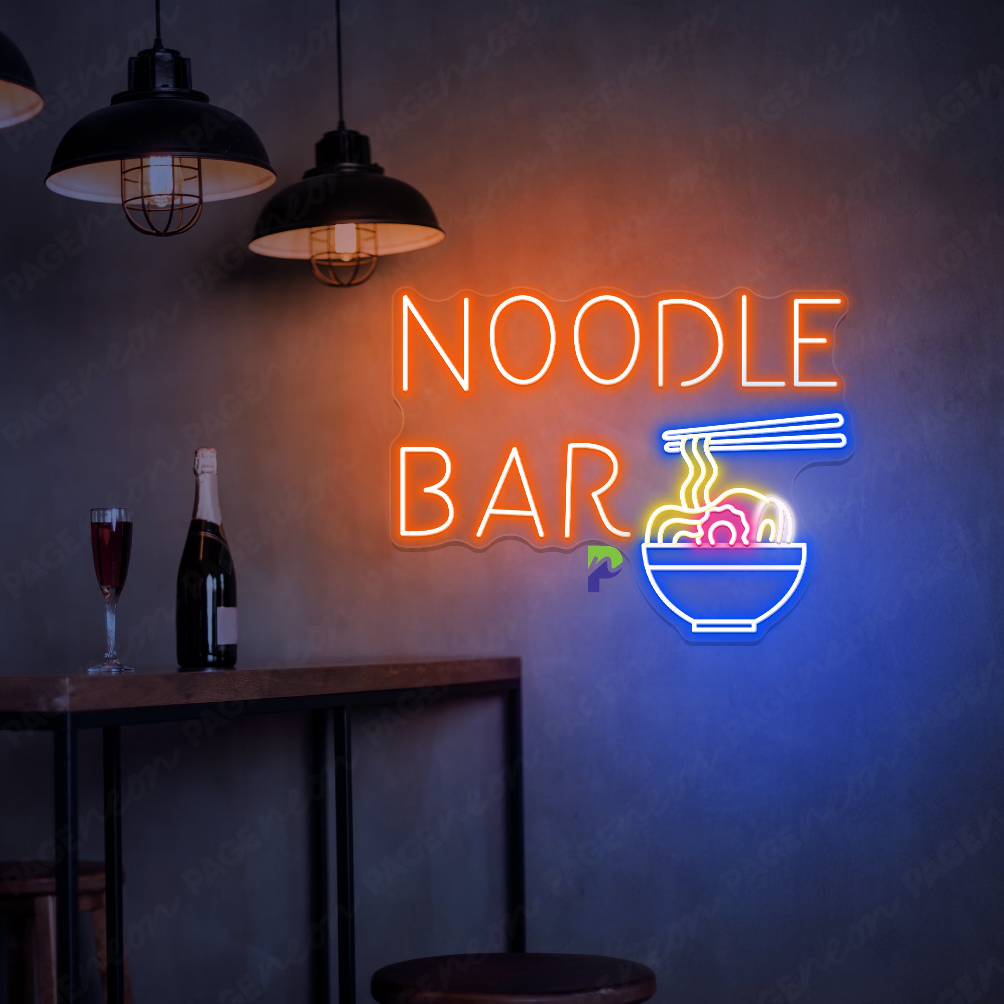 Neon Noodle Bar Sign Special Led Light For Restaurant