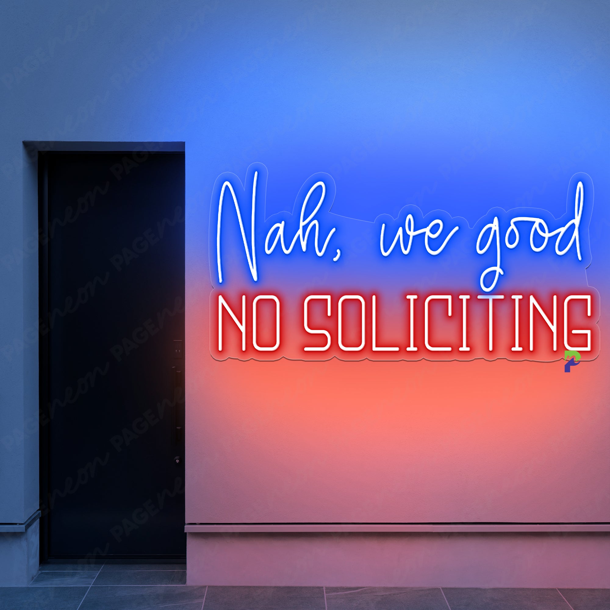 No Soliciting Neon Sign Funny Led Light