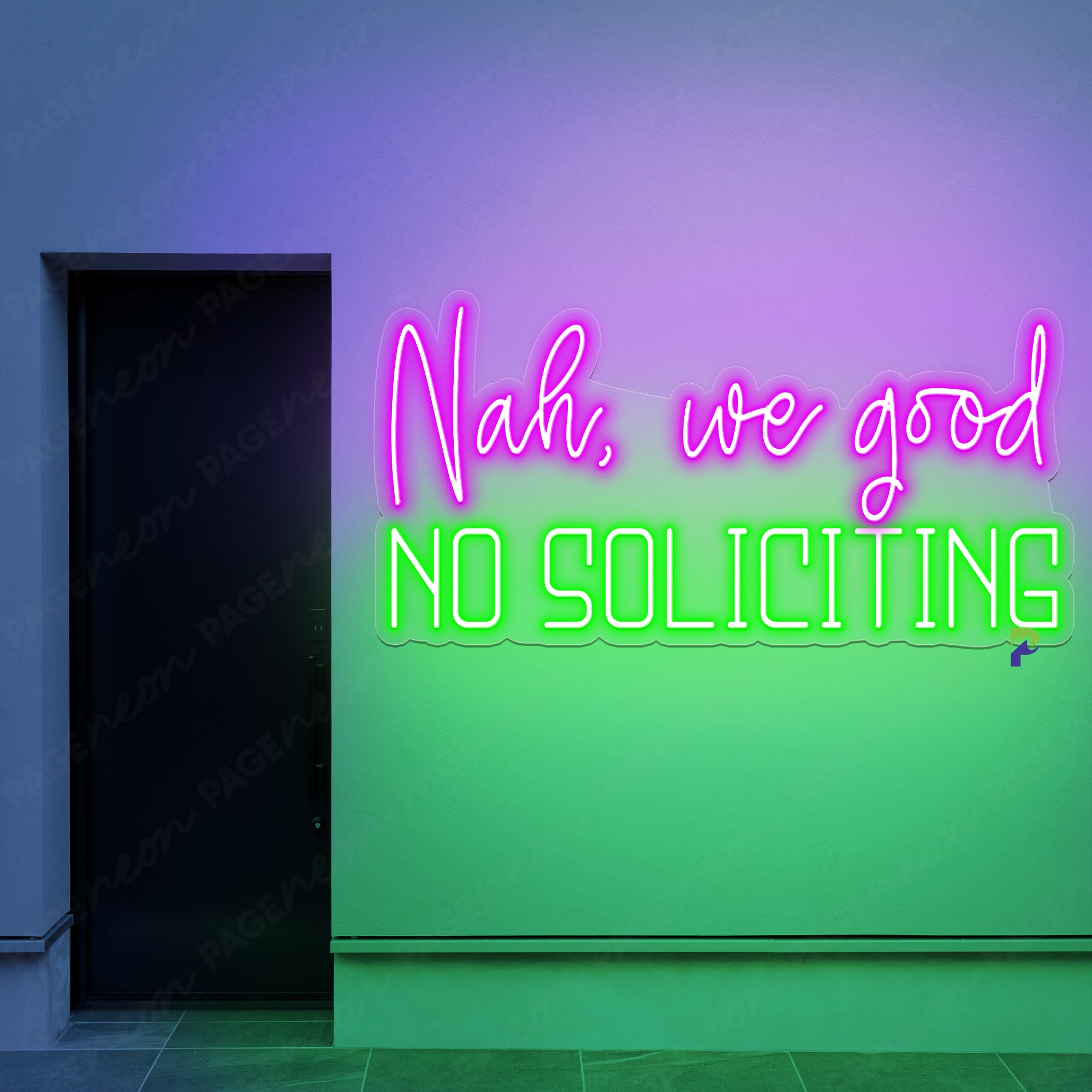 No Soliciting Neon Sign Funny Led Light