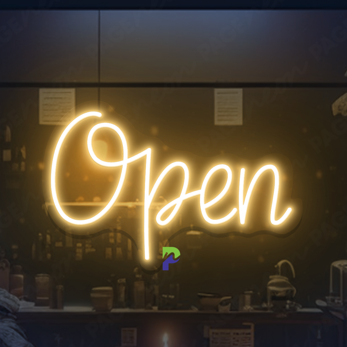 Open Neon Sign Business Coffee Led Sign