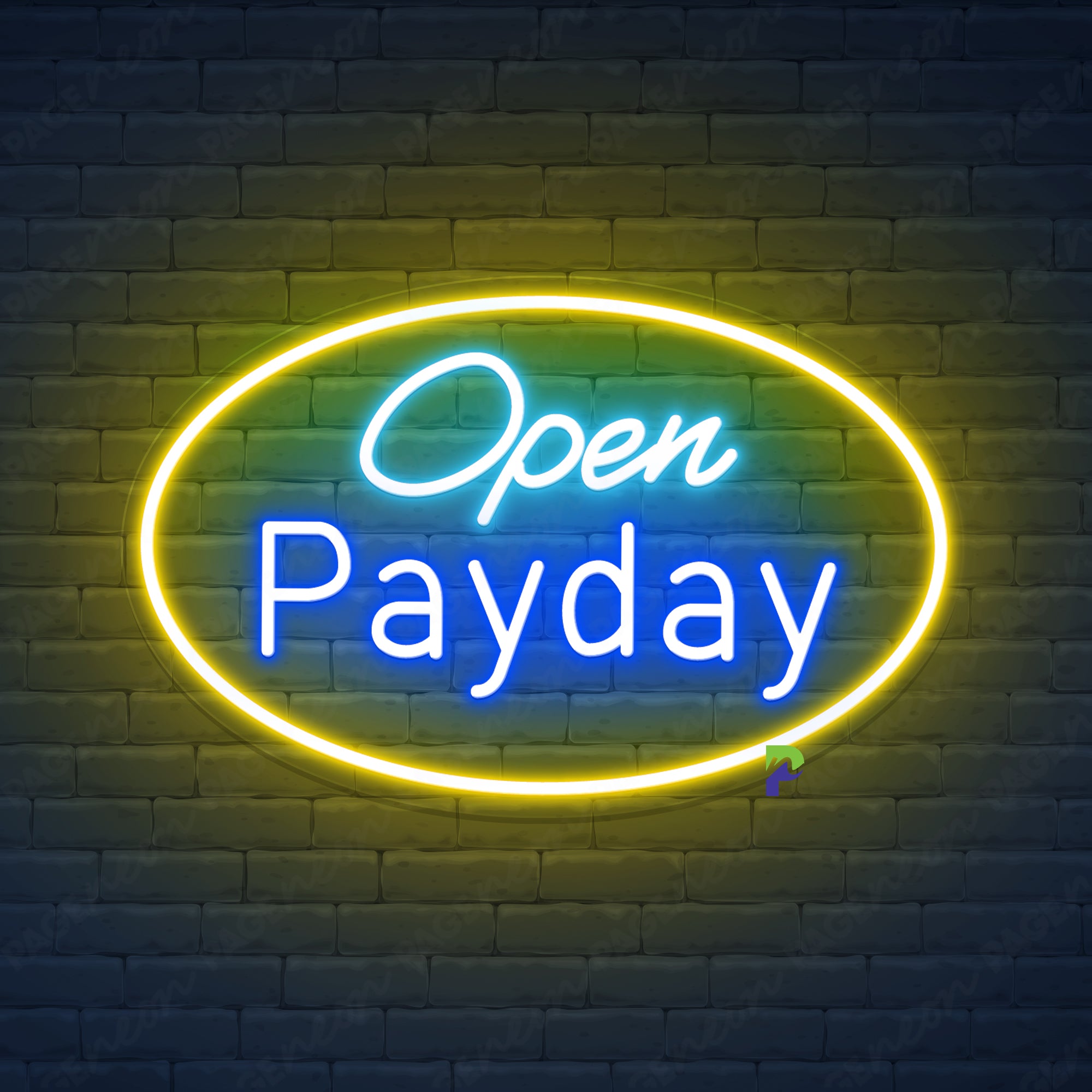 Open Payday Neon Sign Checks Business Led Light