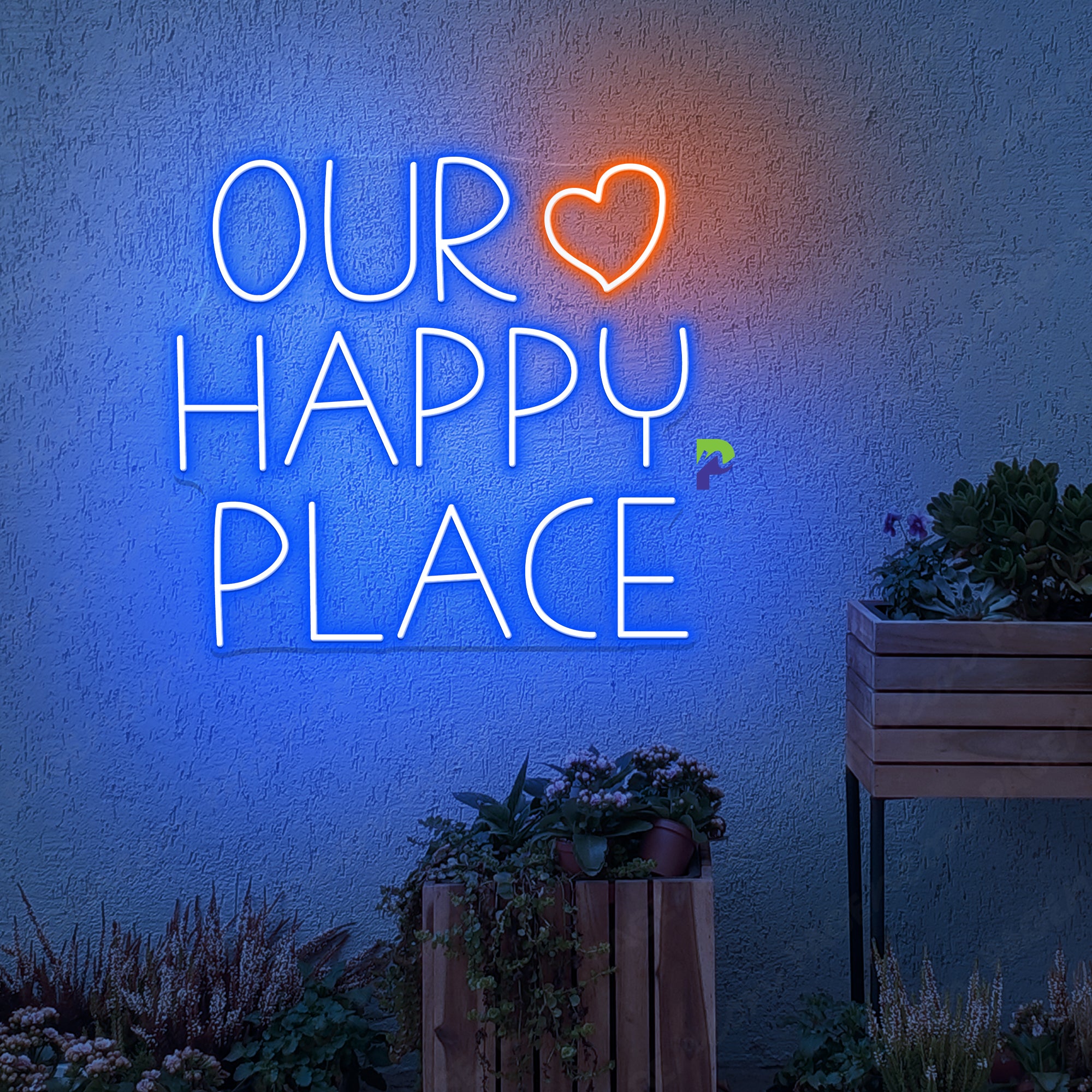 Our Happy Place Neon Sign Cute Led Light