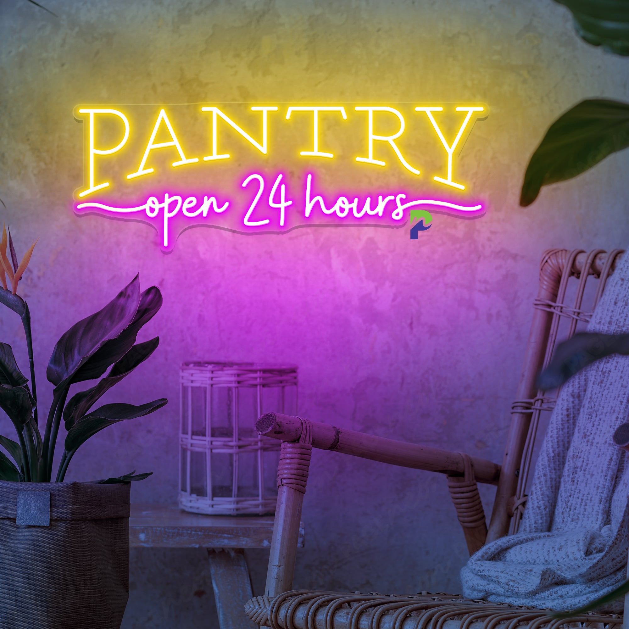Pantry Neon Sign Open 24 Hours Led Light