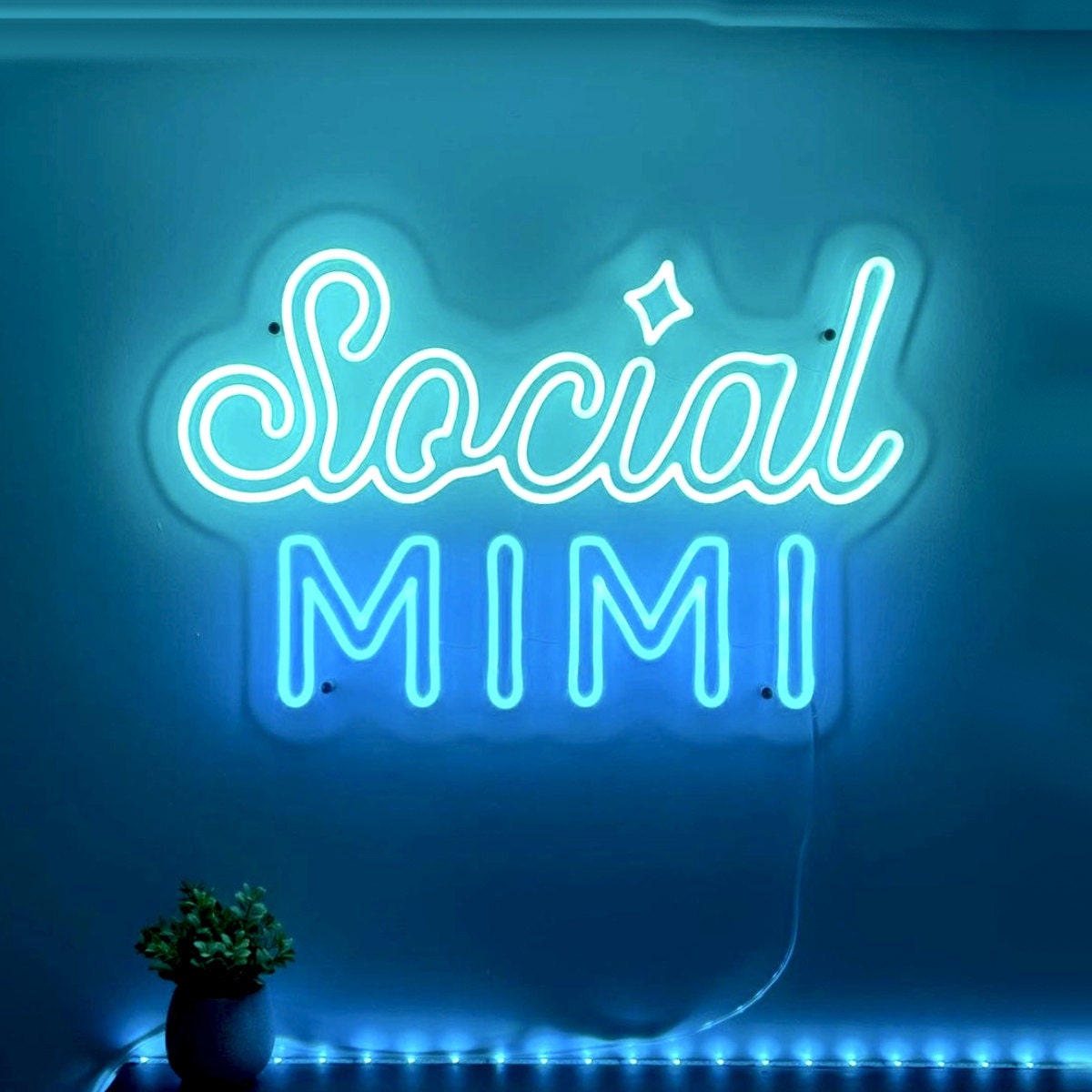 Personalised Streamer Room Led Light Custom Name Neon Sign