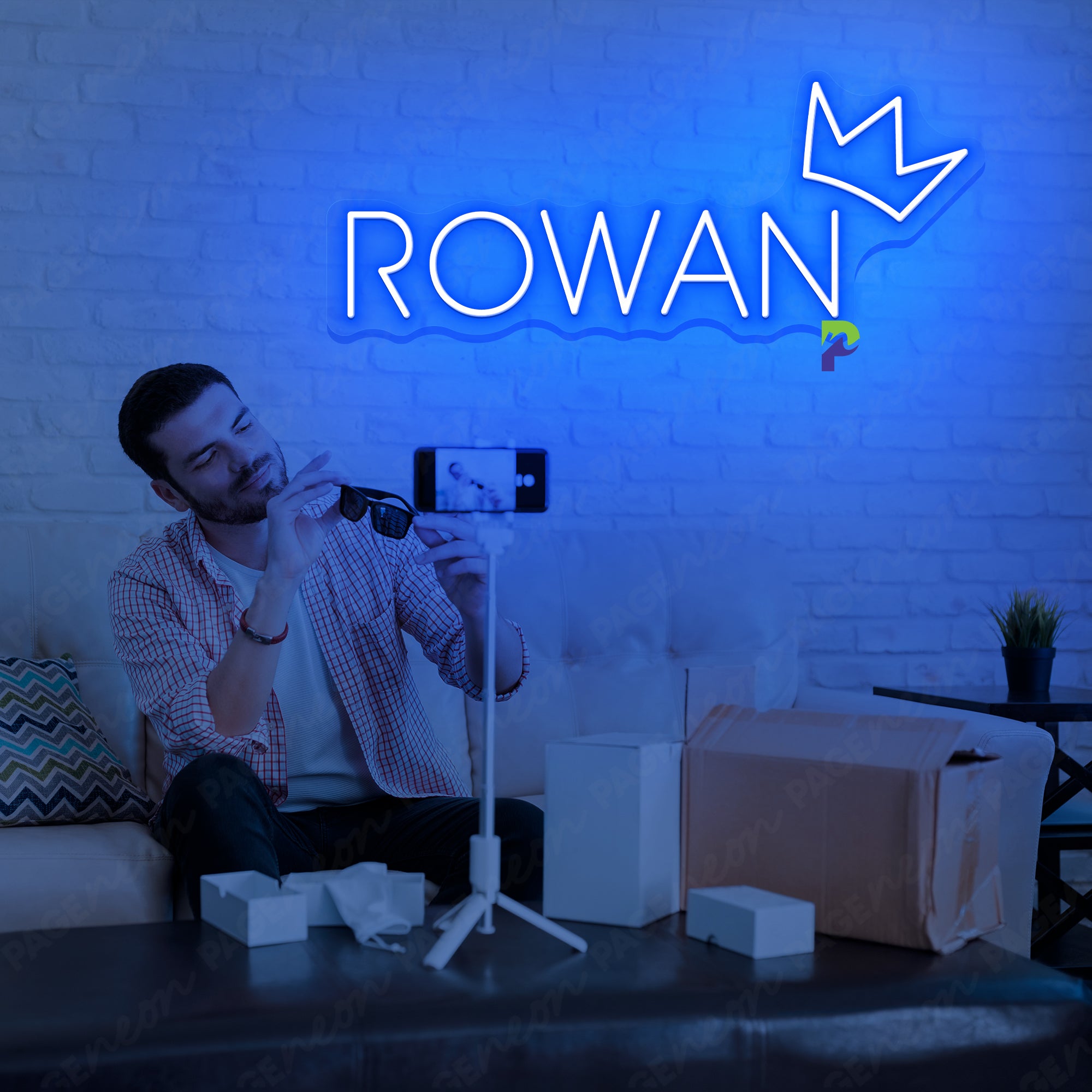 Personalised Streamer Room Led Light Custom Name Neon Sign