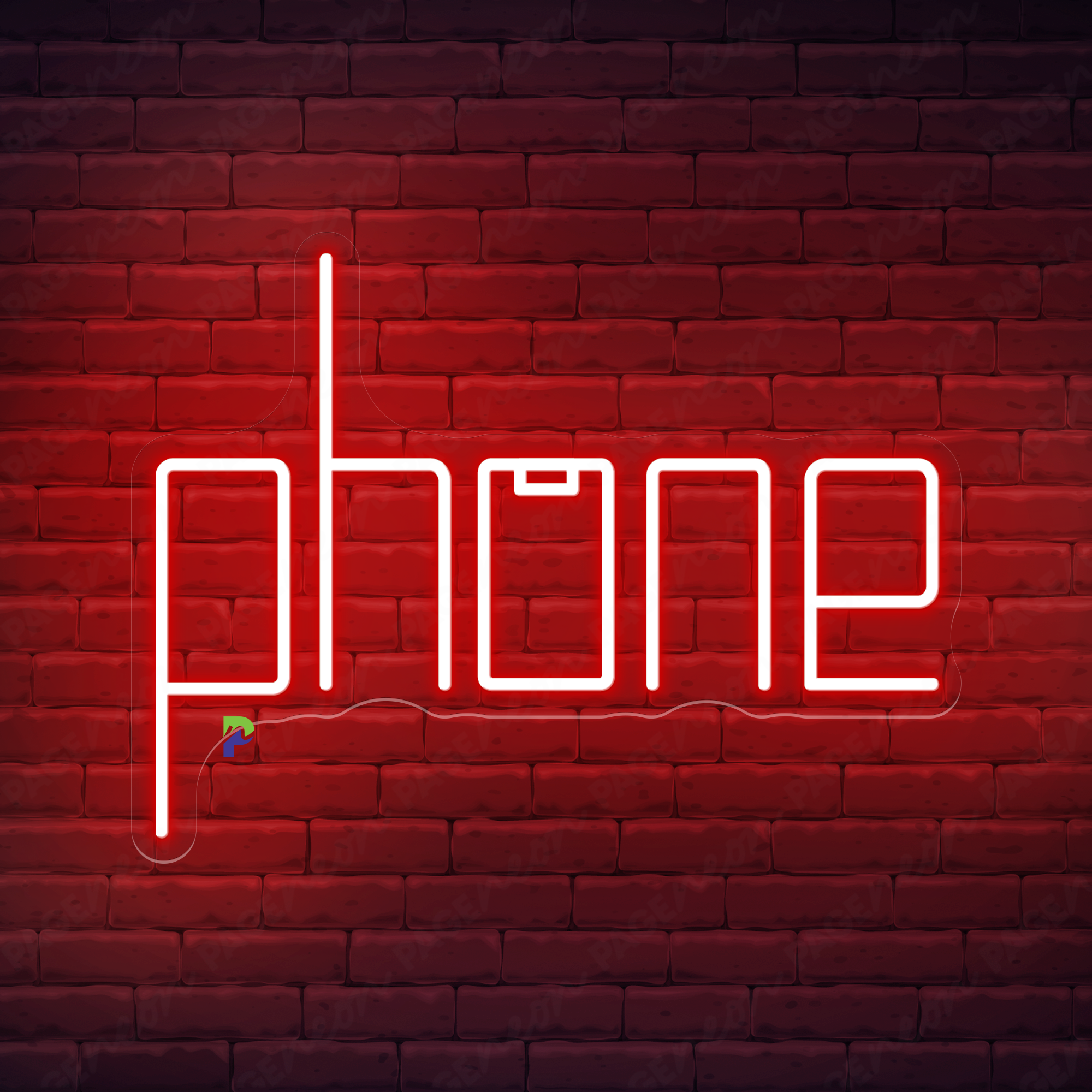 Phone Neon Signs Cellular Business Led Light