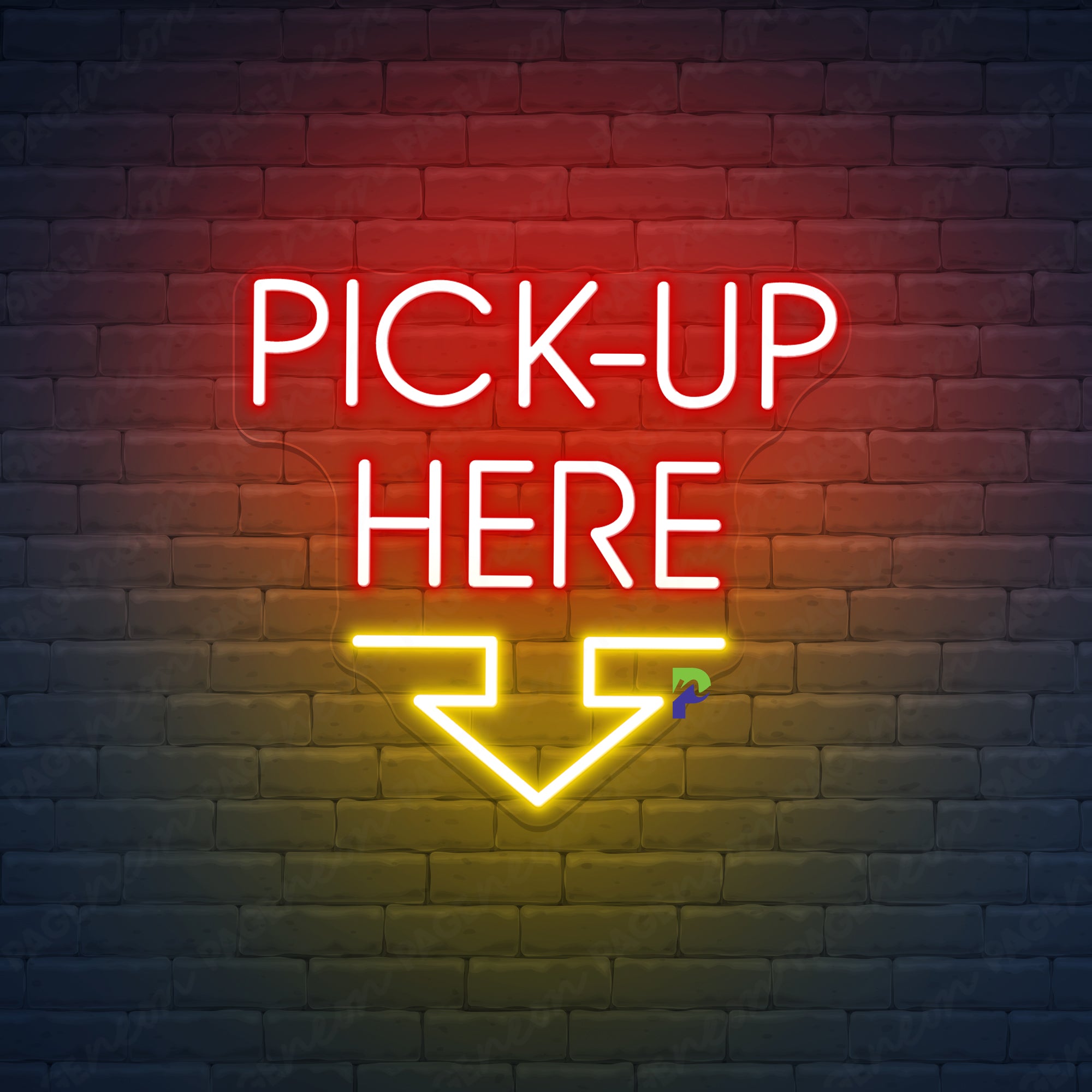 Pick-up Here Neon Sign Deli Arrow Led Light