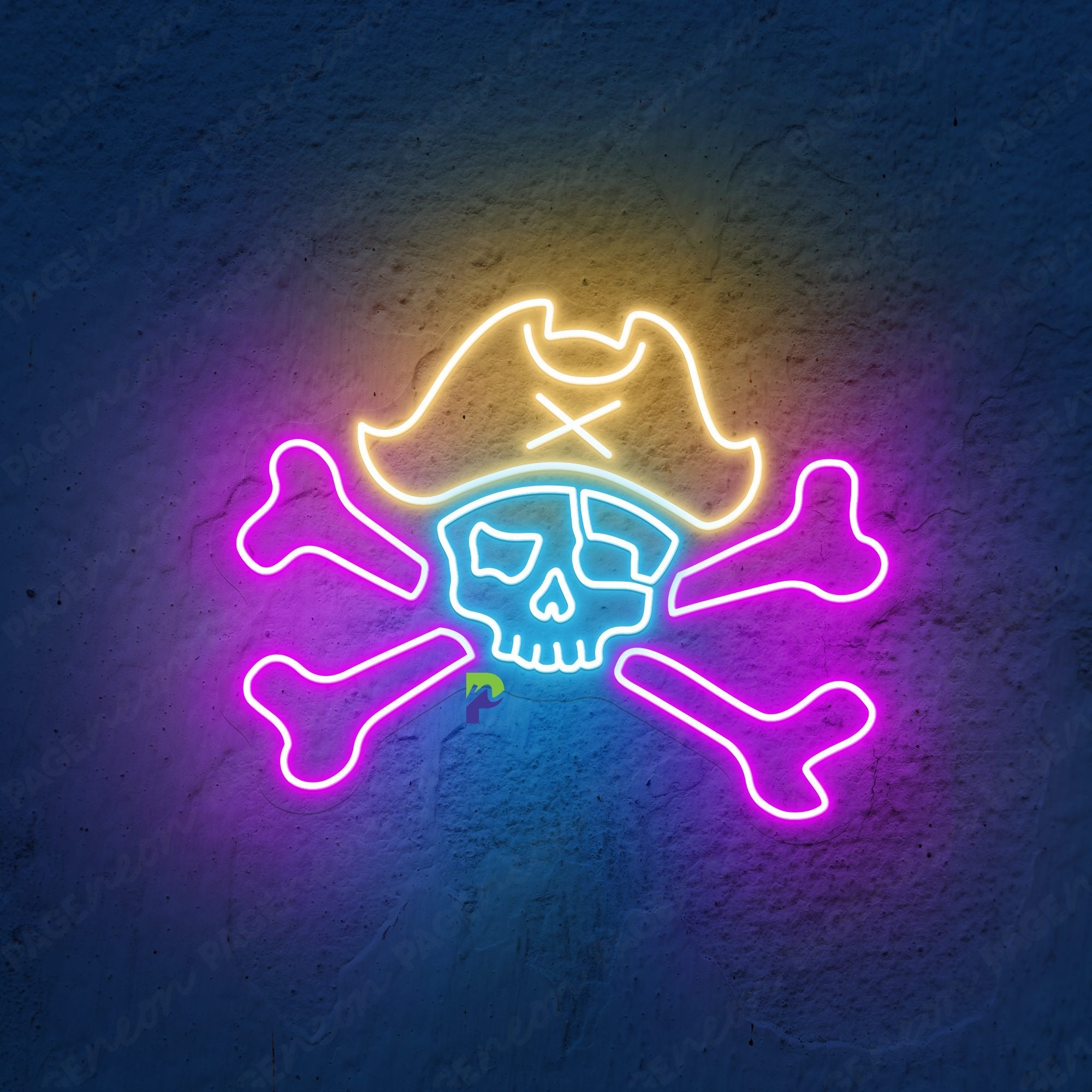 Pirate Neon Sign Caribbean Skull Led Light