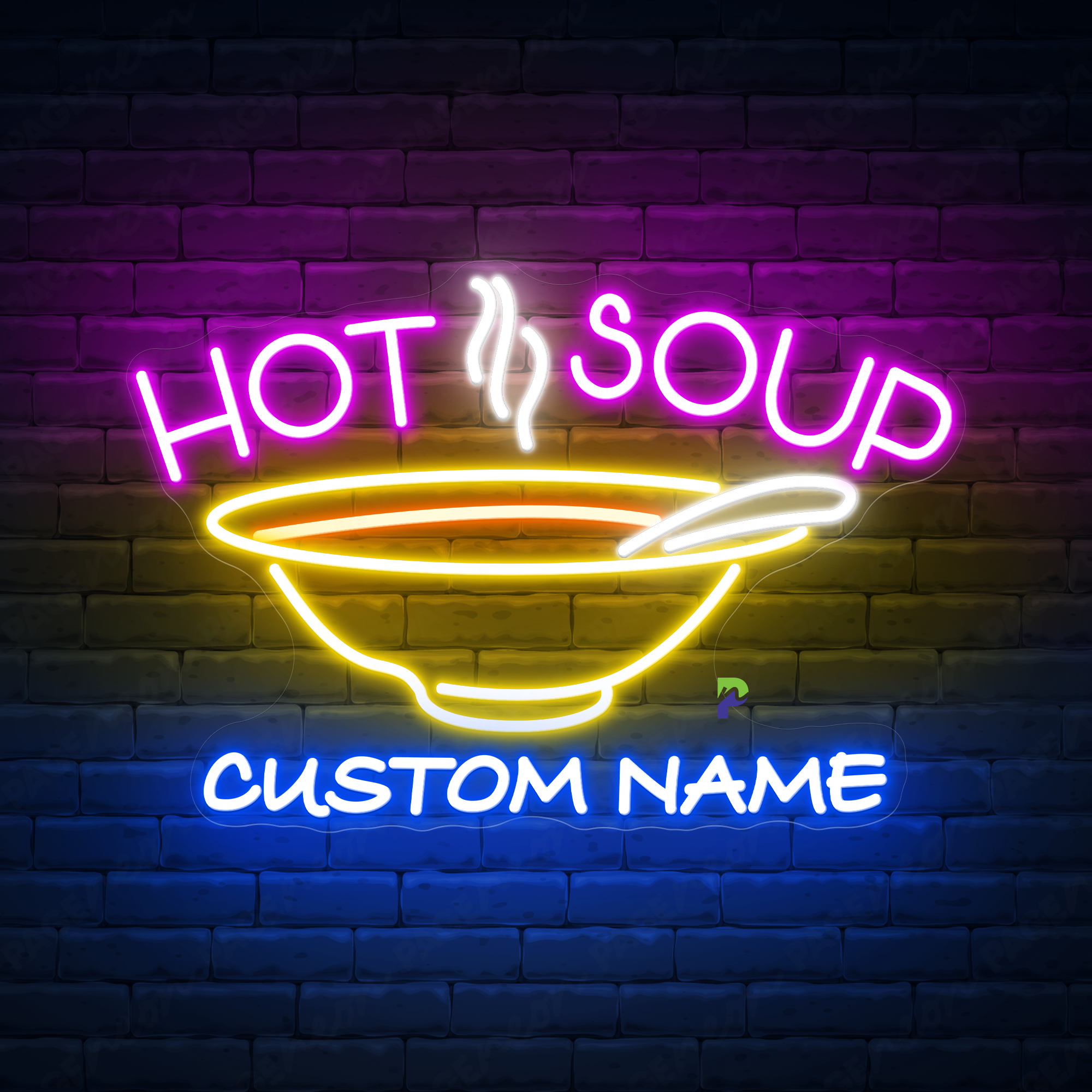 Soup Neon Sign Big Custom Led Light For Restaurant