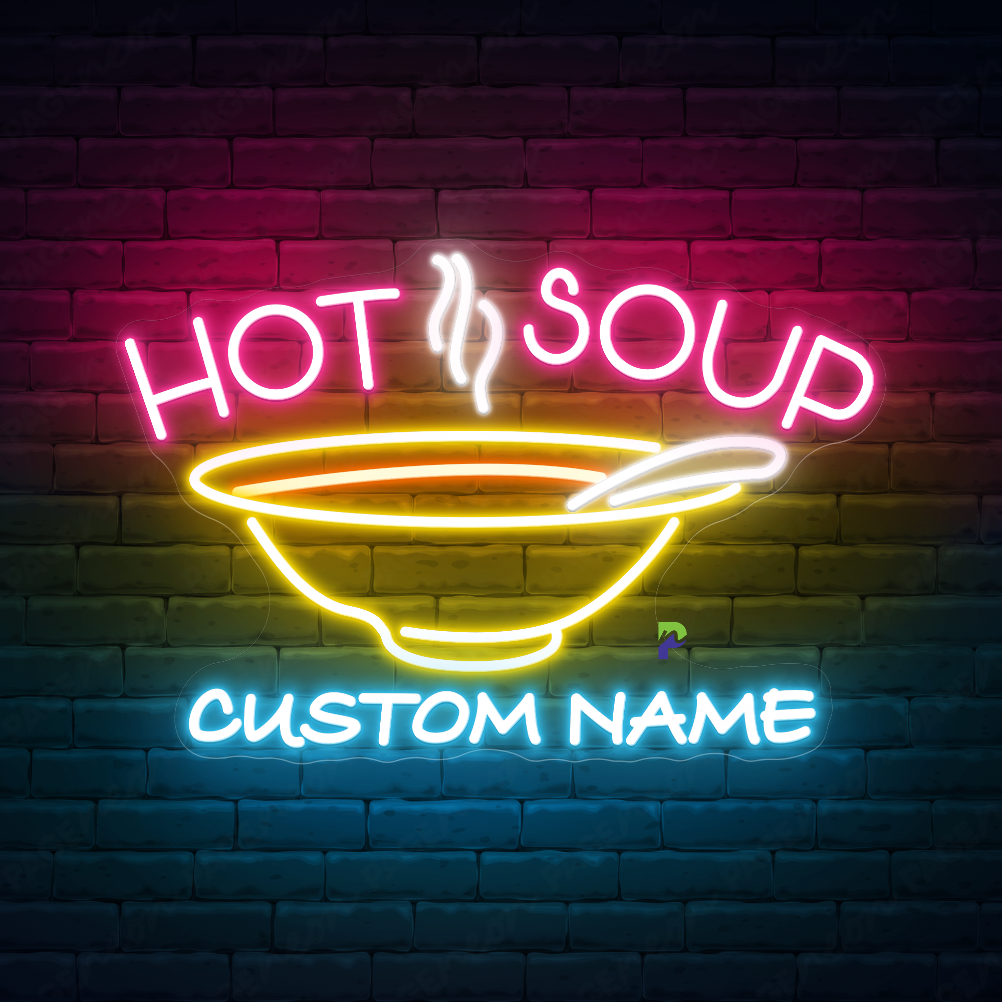 Soup Neon Sign Big Custom Led Light For Restaurant