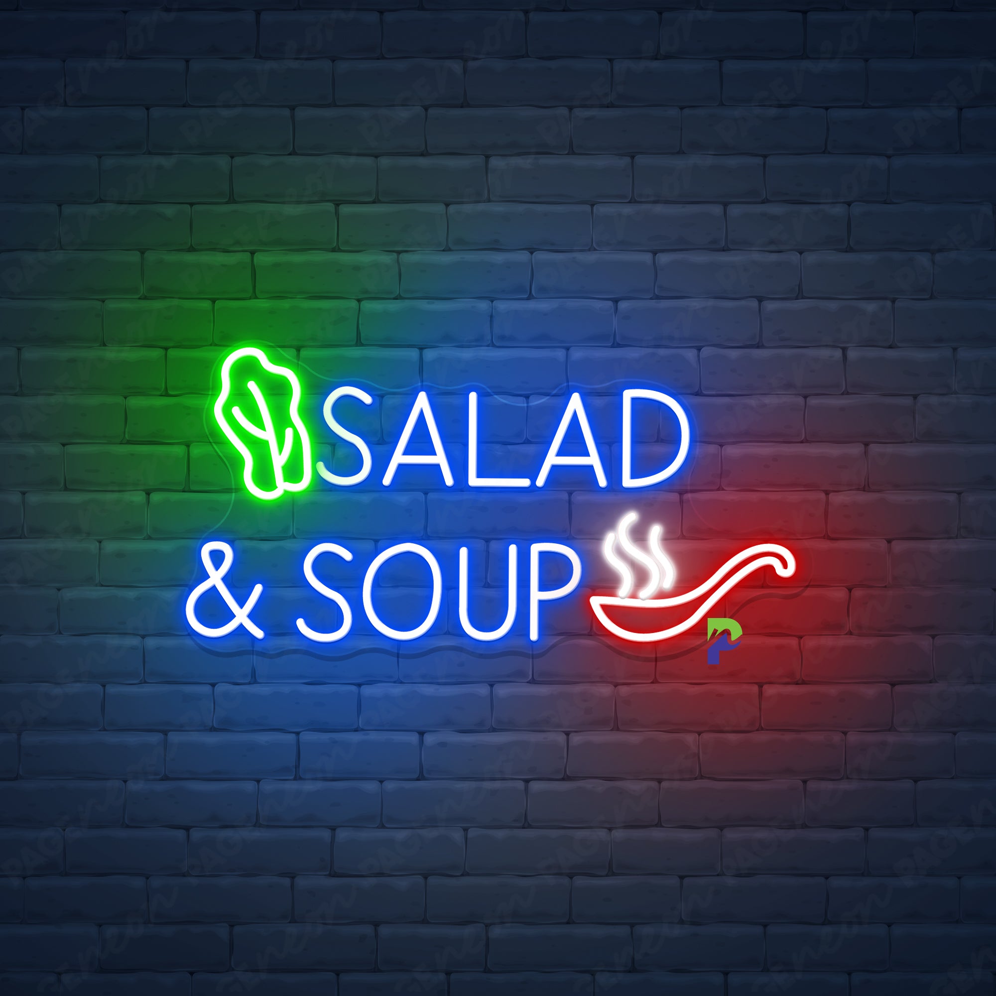 Salad & Soup Neon Sign Restaurant Led Light