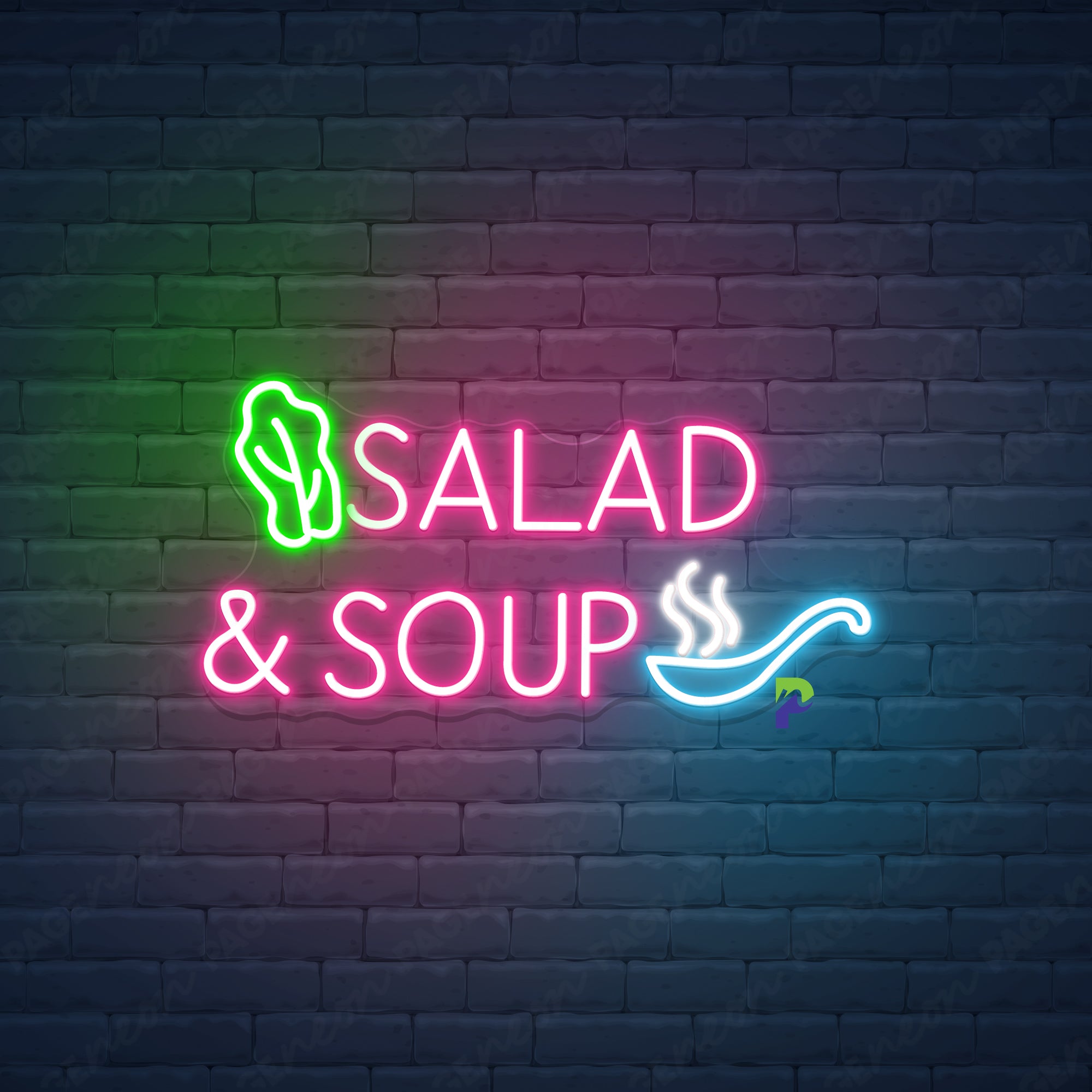 Salad & Soup Neon Sign Restaurant Led Light