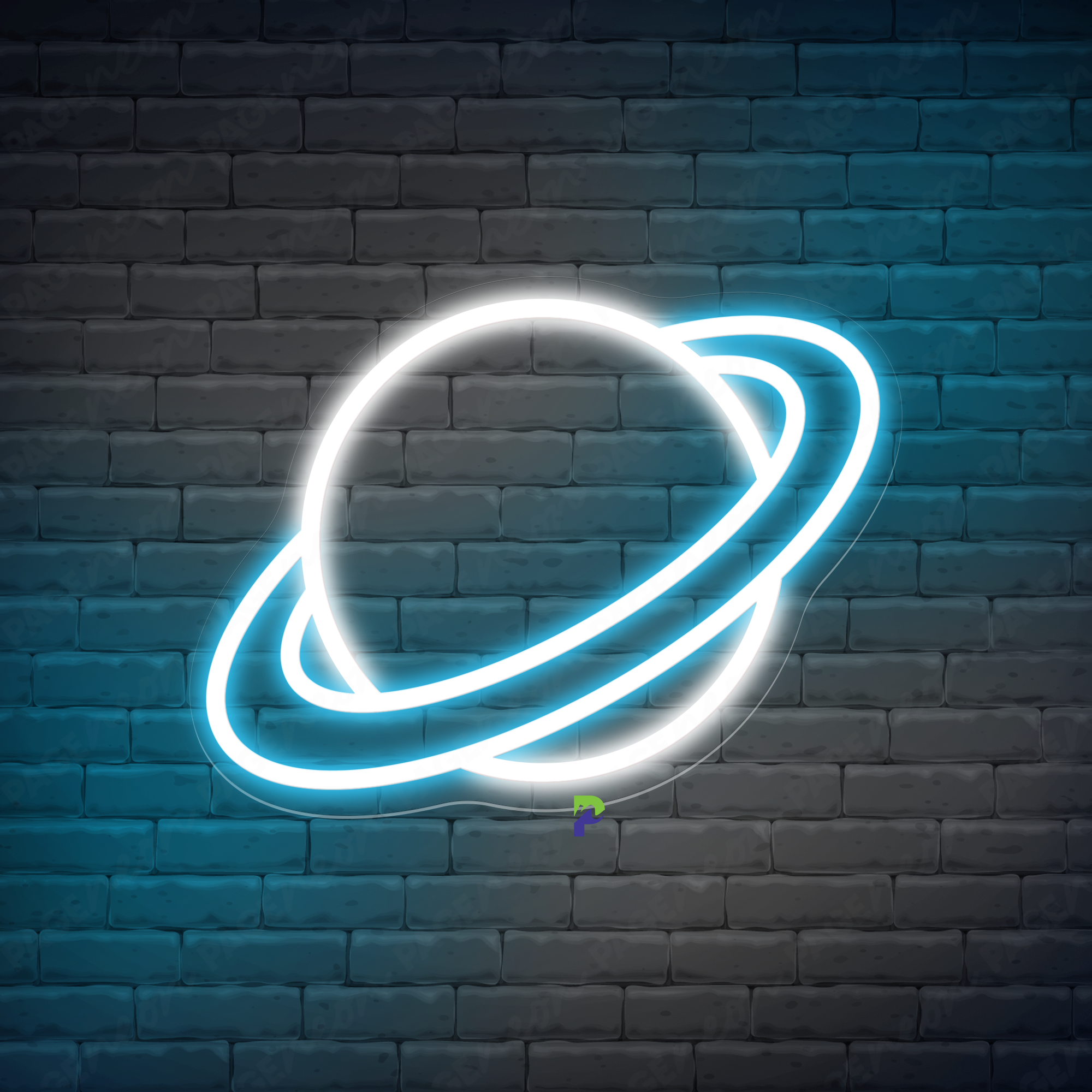 Saturn Neon Sign Moon Led Light