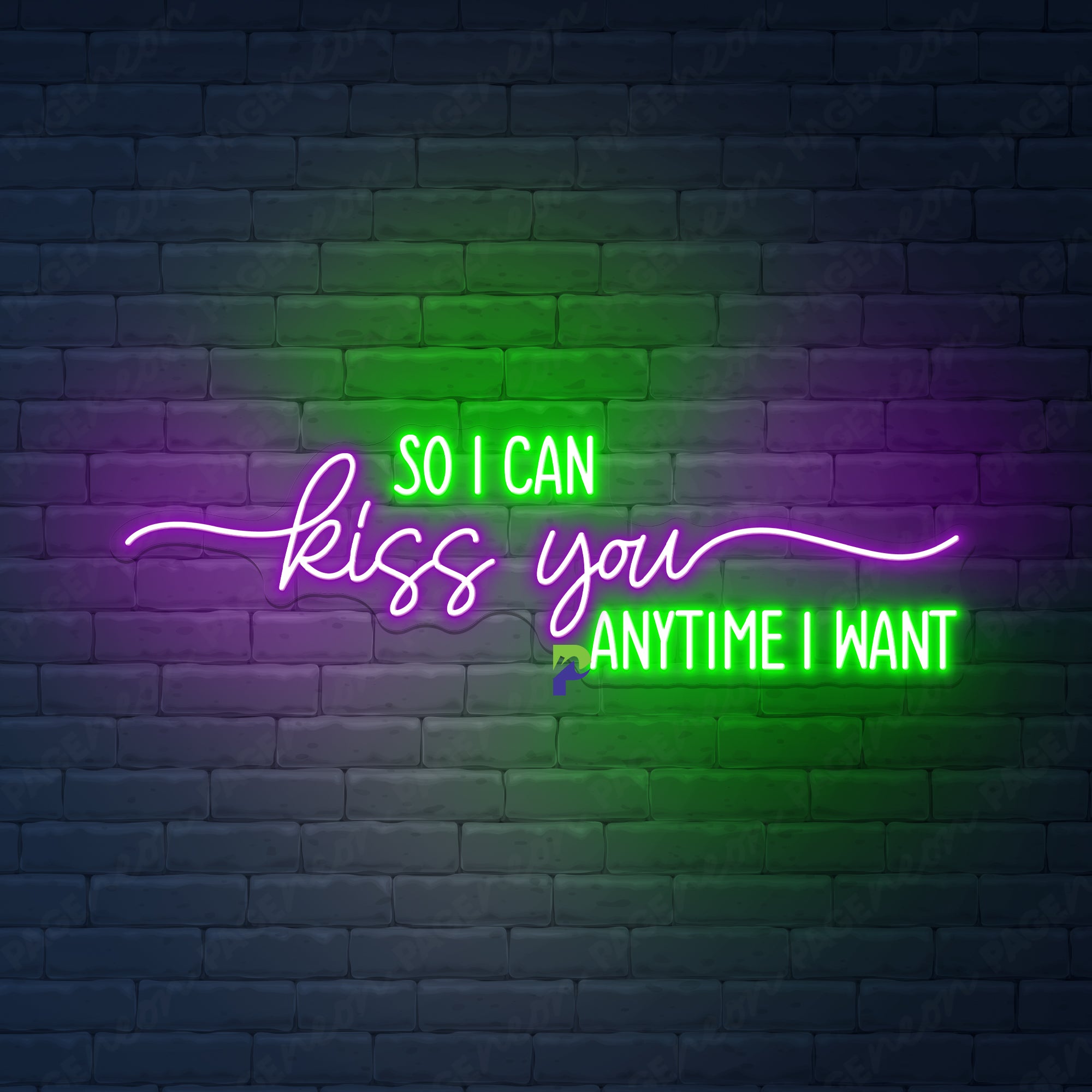 So I Can Kiss You Neon Sign Quote Led Light