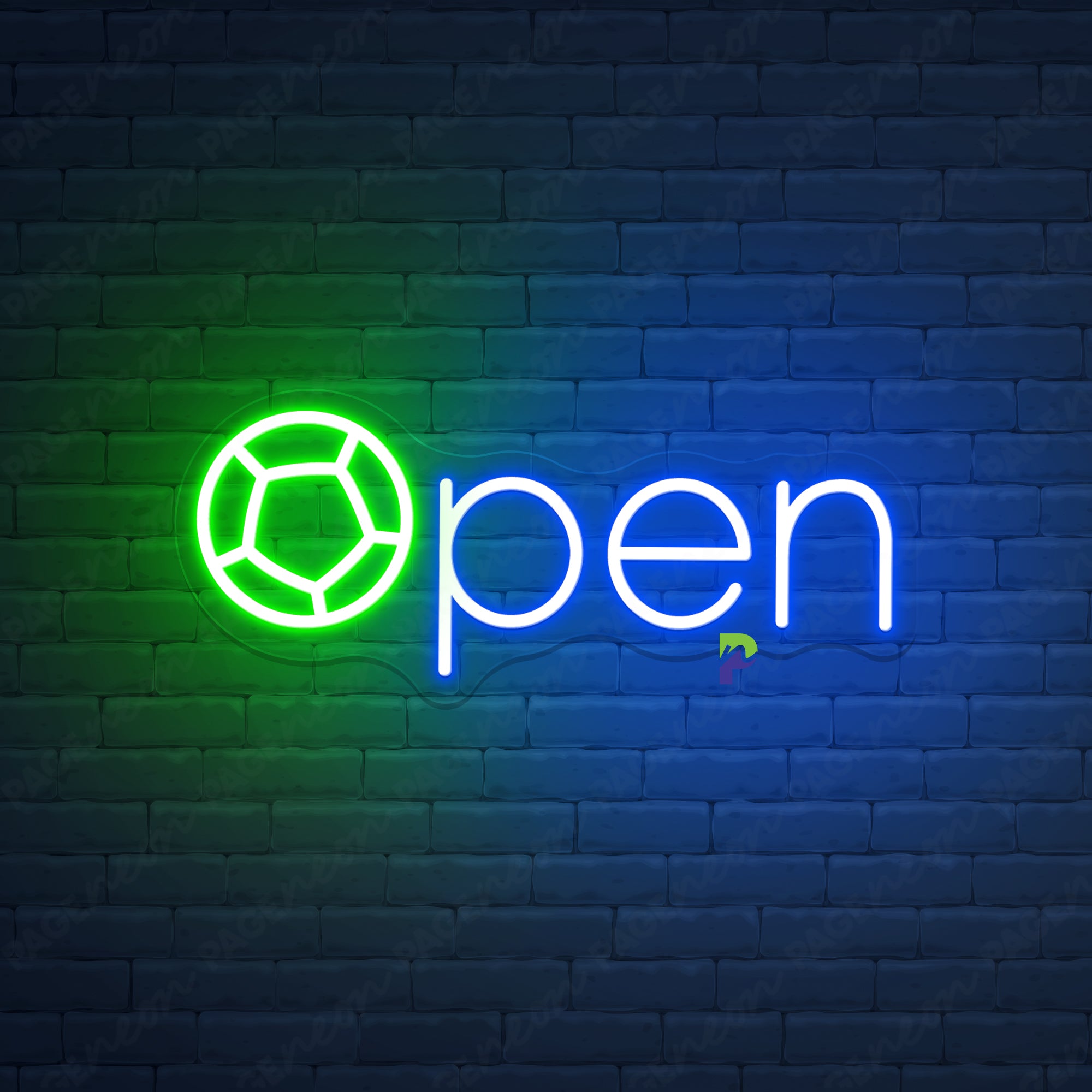 Sport Open Neon Sign Ball Led Light