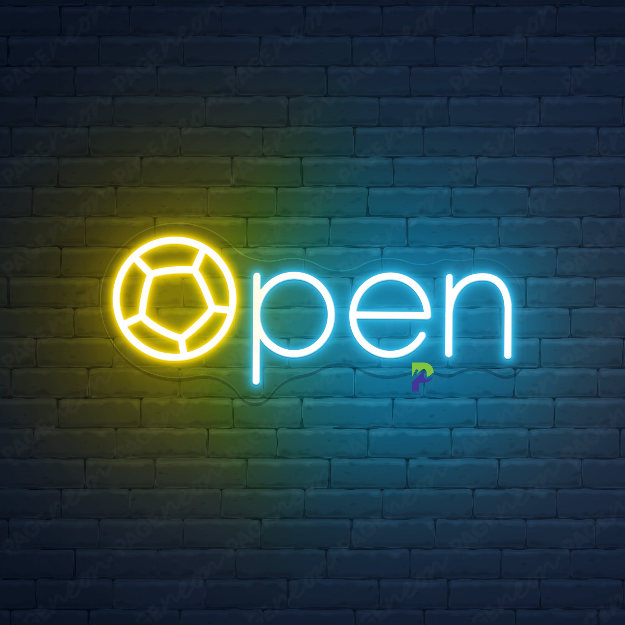 Sport Open Neon Sign Ball Led Light