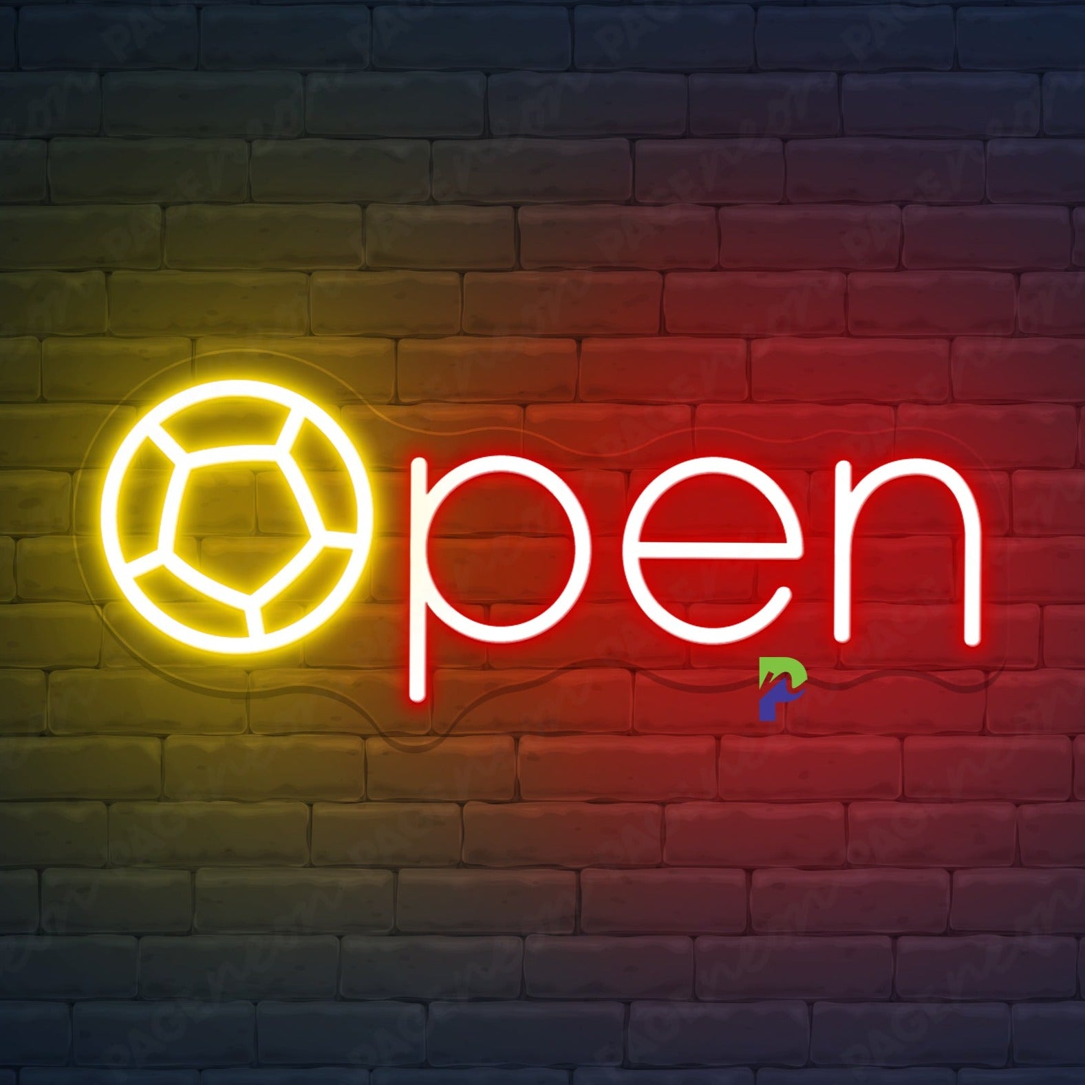 Sport Open Neon Sign Ball Led Light